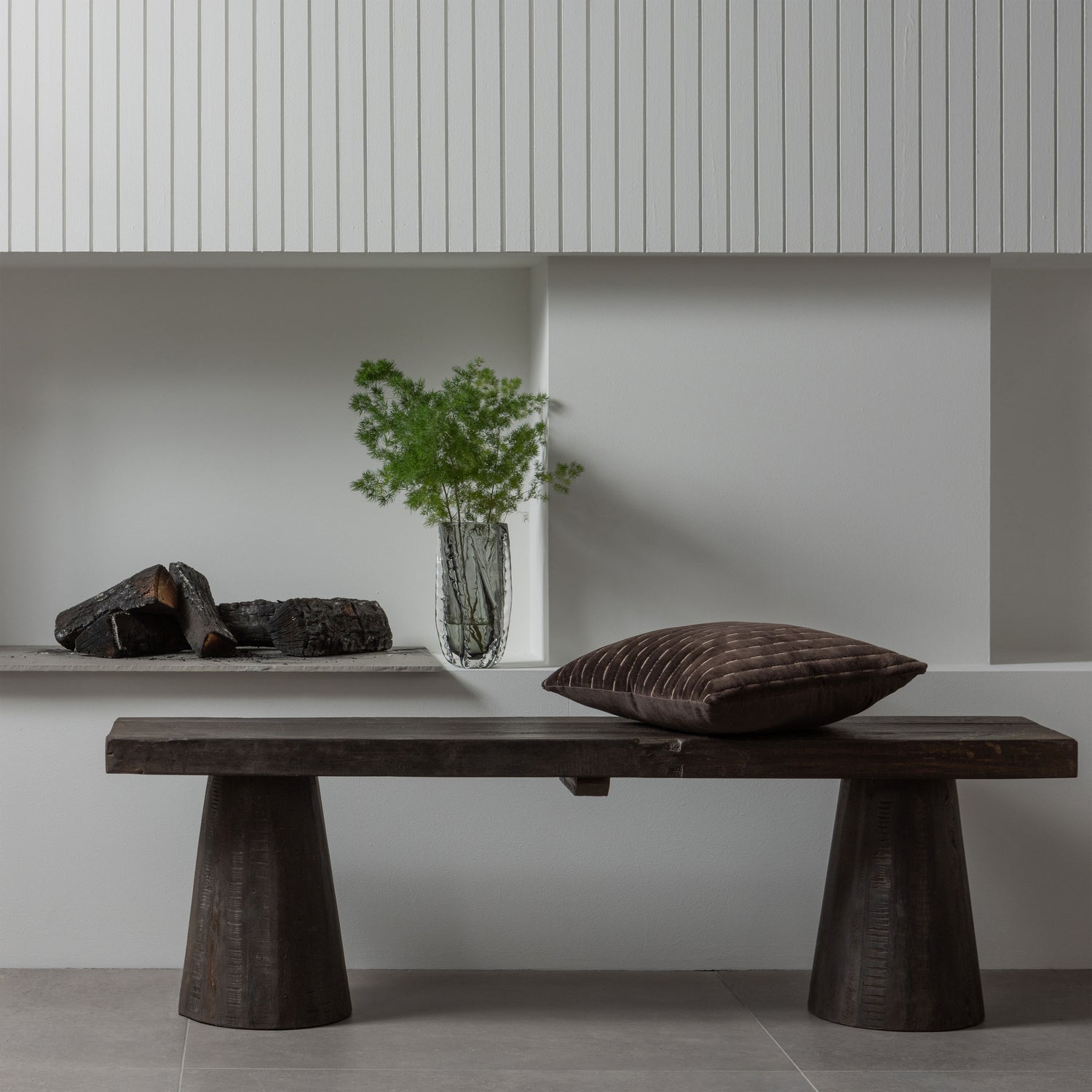 CLYDE bench dark brown