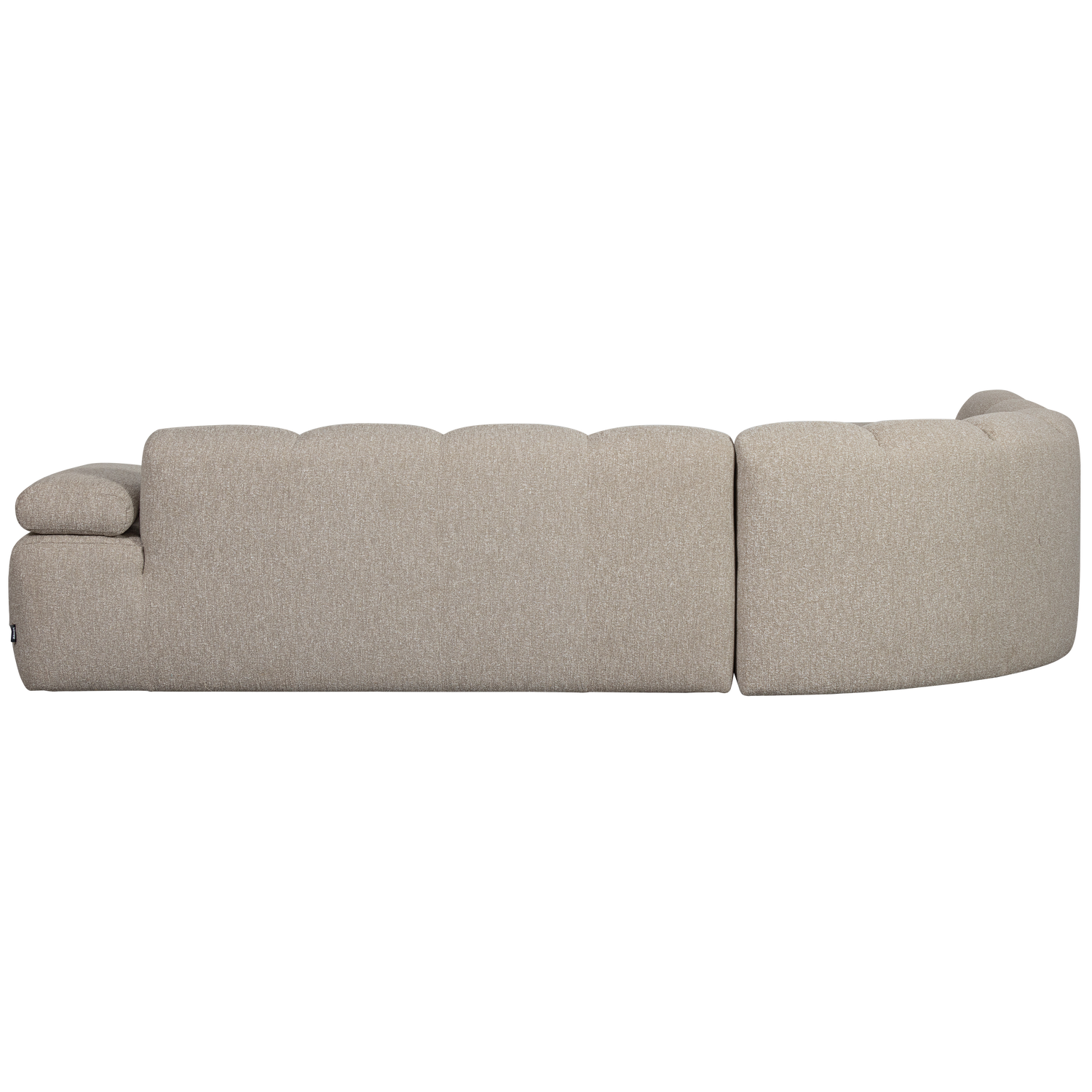 Modularer linksseitiger Ecksofa für 6 Personen MOJO sandfarbener Melange Boucle