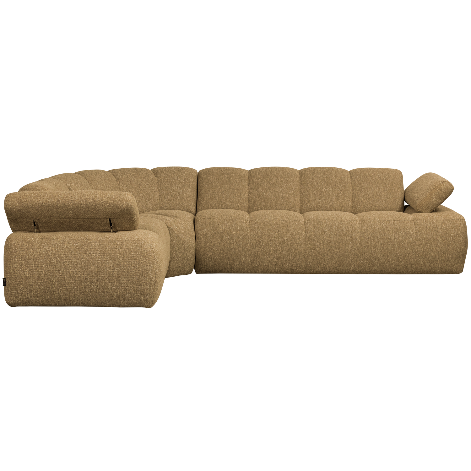 Modularer Ecksofa linksseitig für 6 Personen MOJO honigfarbener Melange Boucle