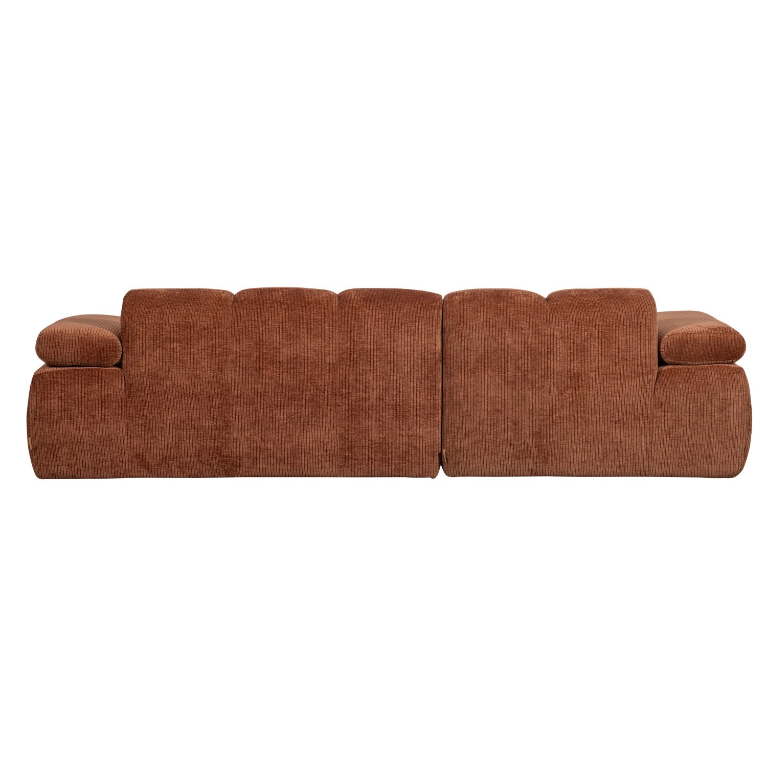 Left-facing modular corner sofa MOJO in brown corduroy