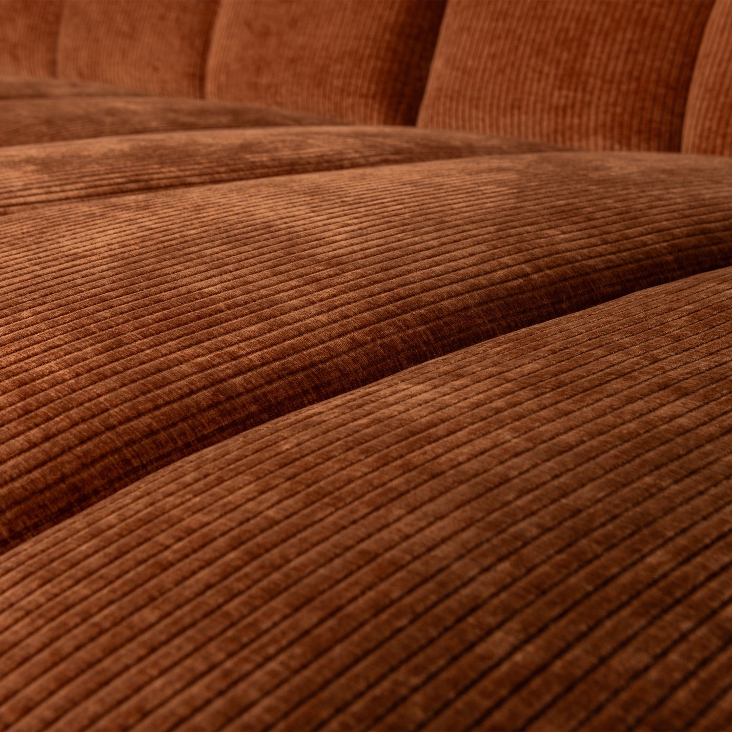 Right-facing modular sofa MOJO rusty brown corduroy