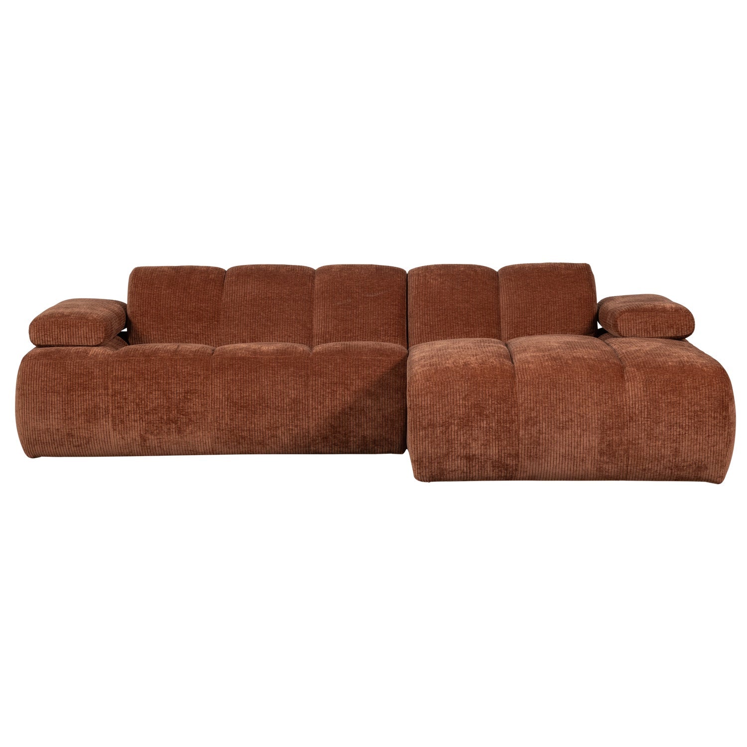 Right-facing modular sofa MOJO rusty brown corduroy