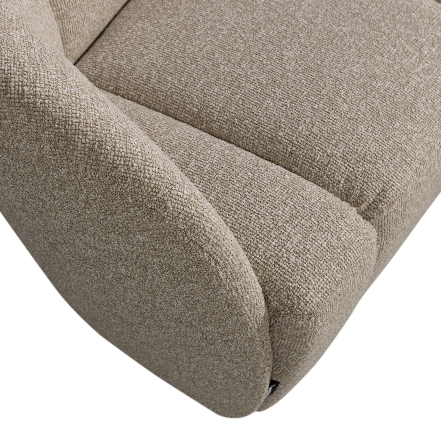 Sofa linksseitig 2-sitzig MOJO sandmelange Boucle