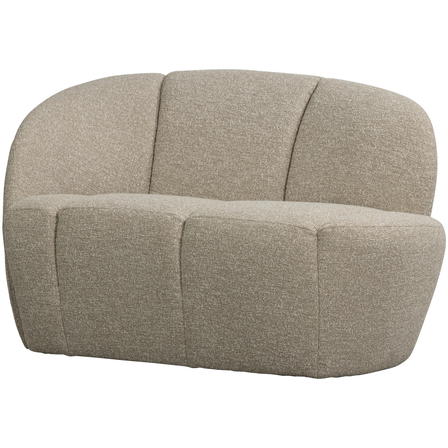 Sofa linksseitig 2-sitzig MOJO sandmelange Boucle