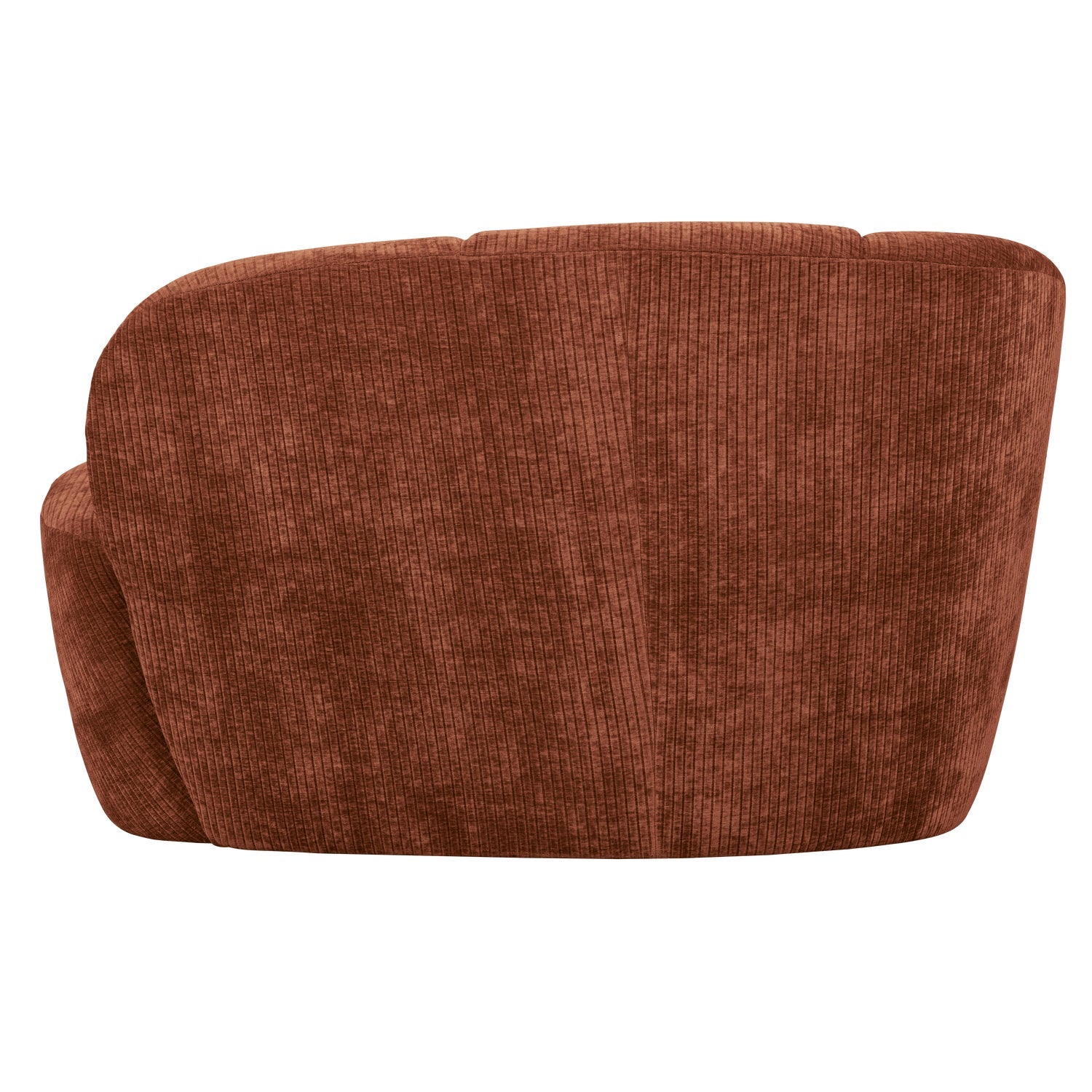 Left-facing 2-seater Sofa MOJO rust brown corduroy