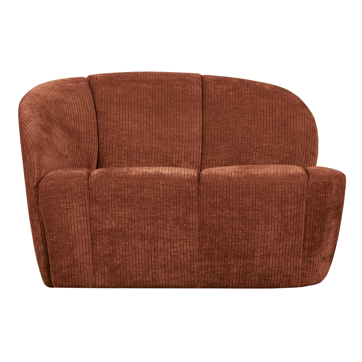 Left-facing 2-seater Sofa MOJO rust brown corduroy