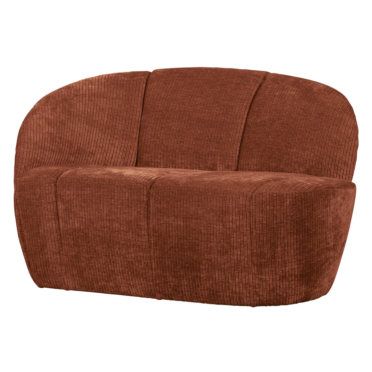 Left-facing 2-seater Sofa MOJO rust brown corduroy