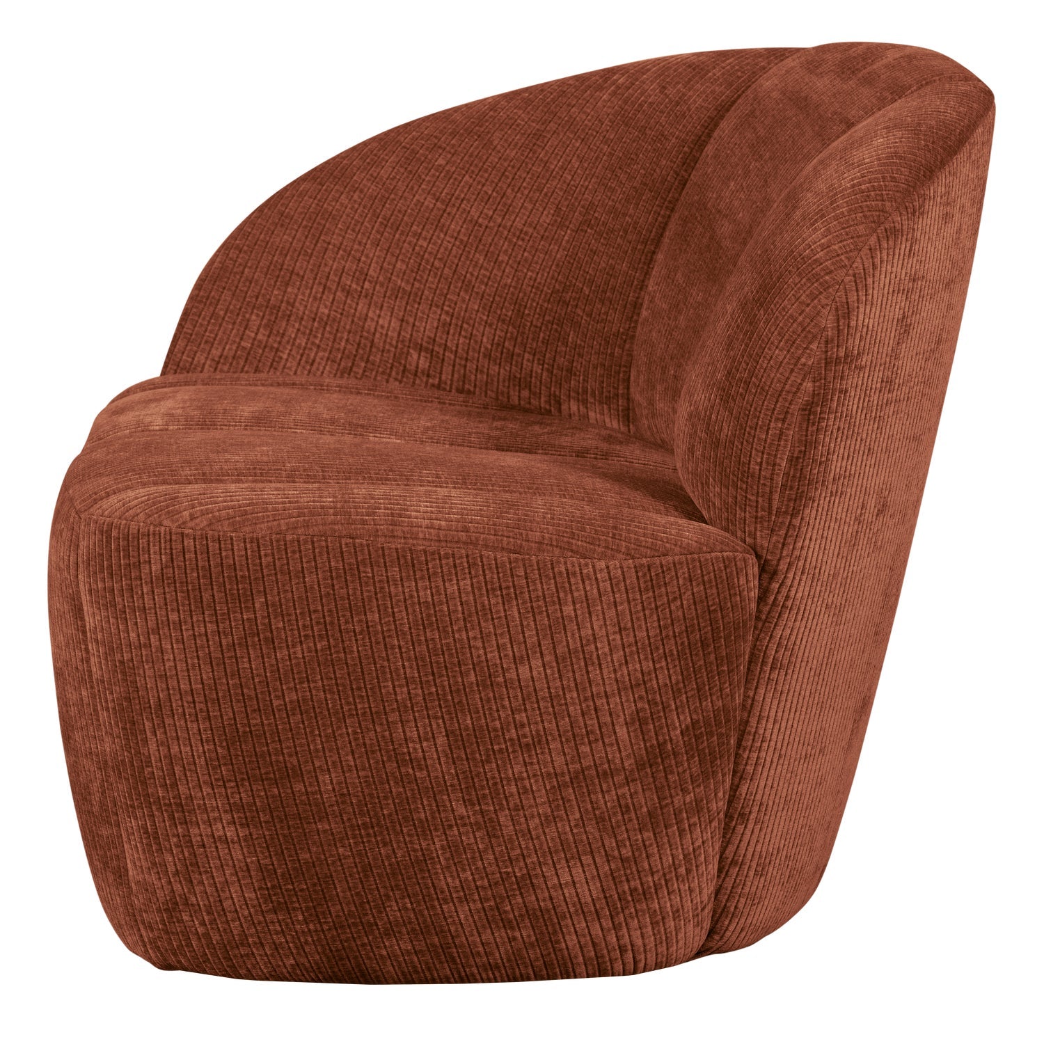 Left-facing 2-seater Sofa MOJO rust brown corduroy