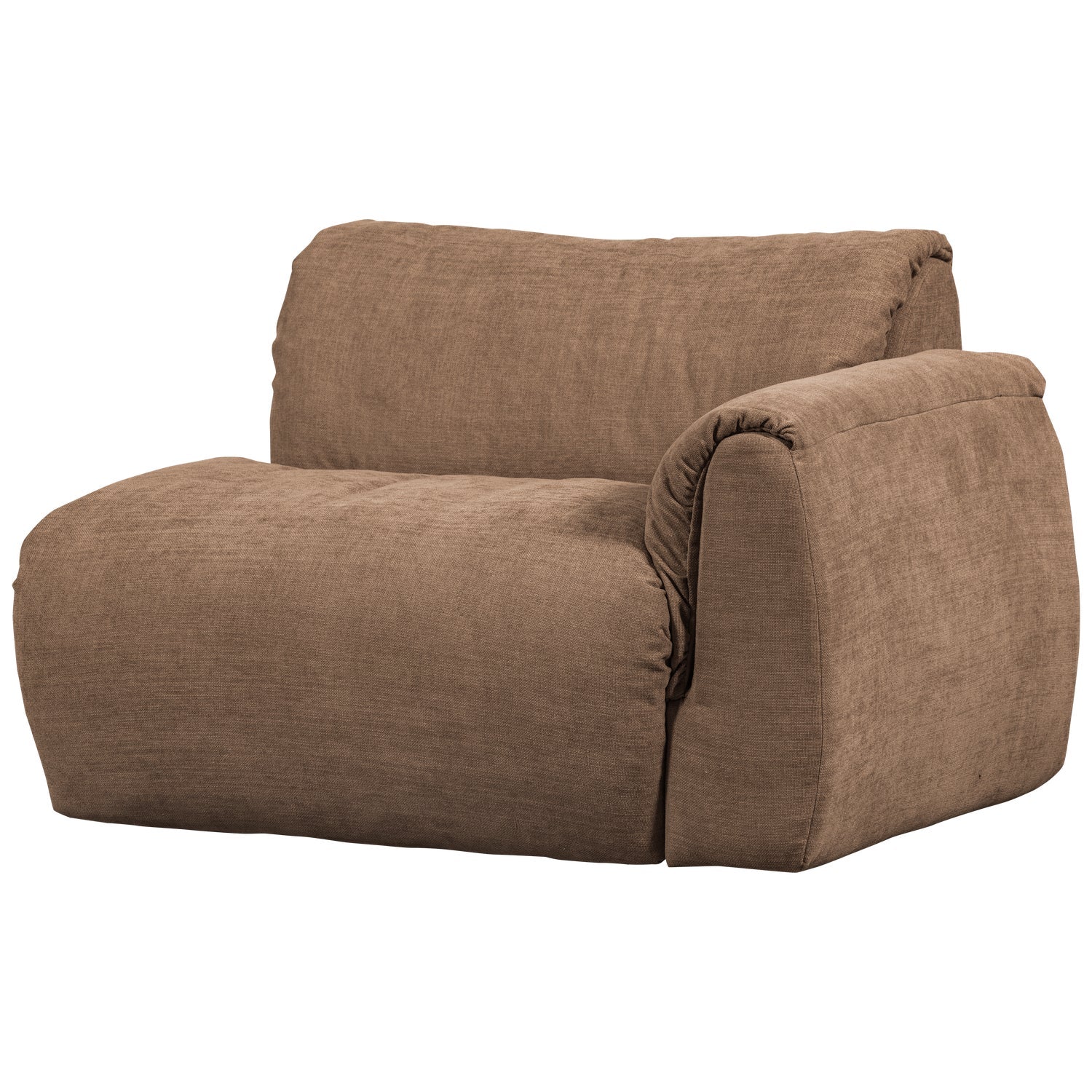 BAGGY modular sofa - right-side element brown
