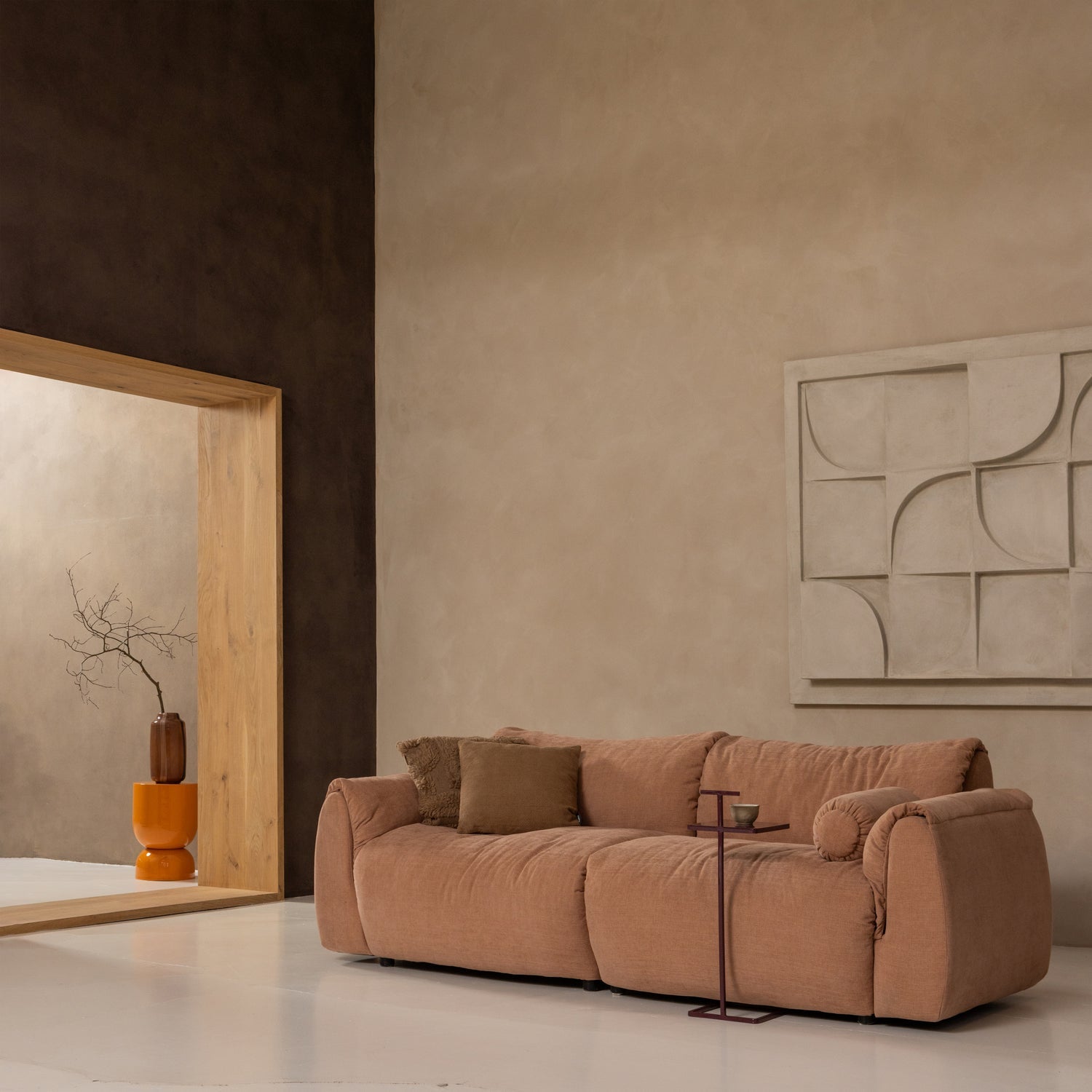 BAGGY modular sofa - right element pink