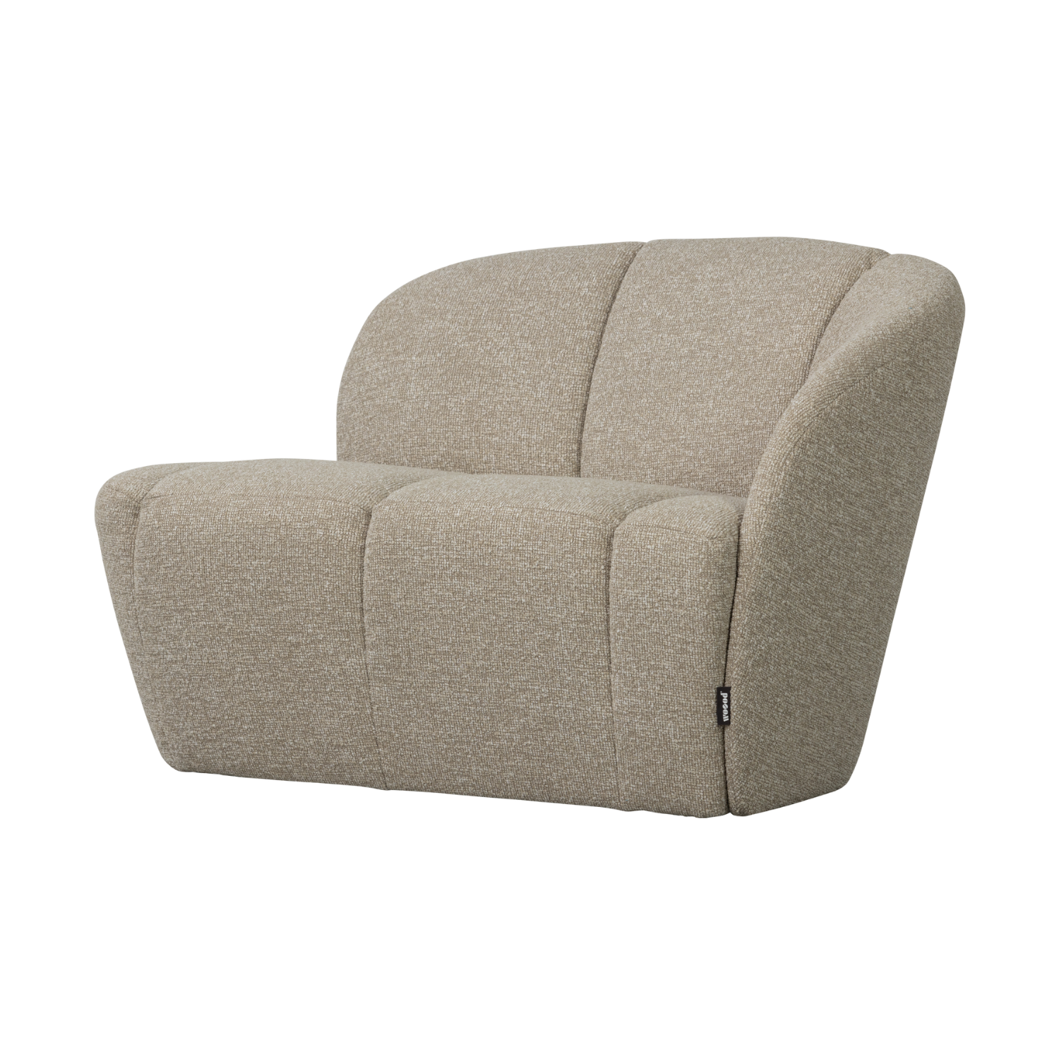 Sofa 2-sitzig MOJO in sandfarbenem Mélange Boucle