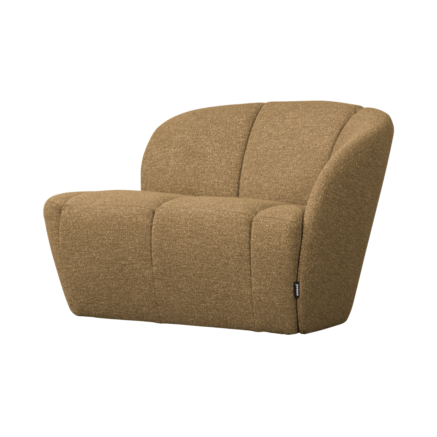 Sofa prawostronna 2-osobowa MOJO miodowy melanż boucle – Woood