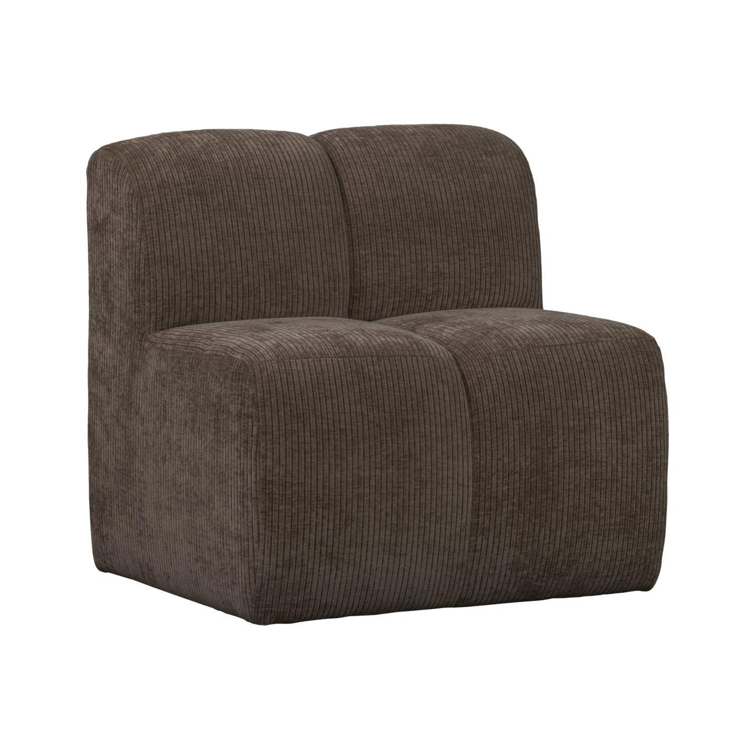 Fotel / moduł MOJO BENCH brązowy sztruks – Woood