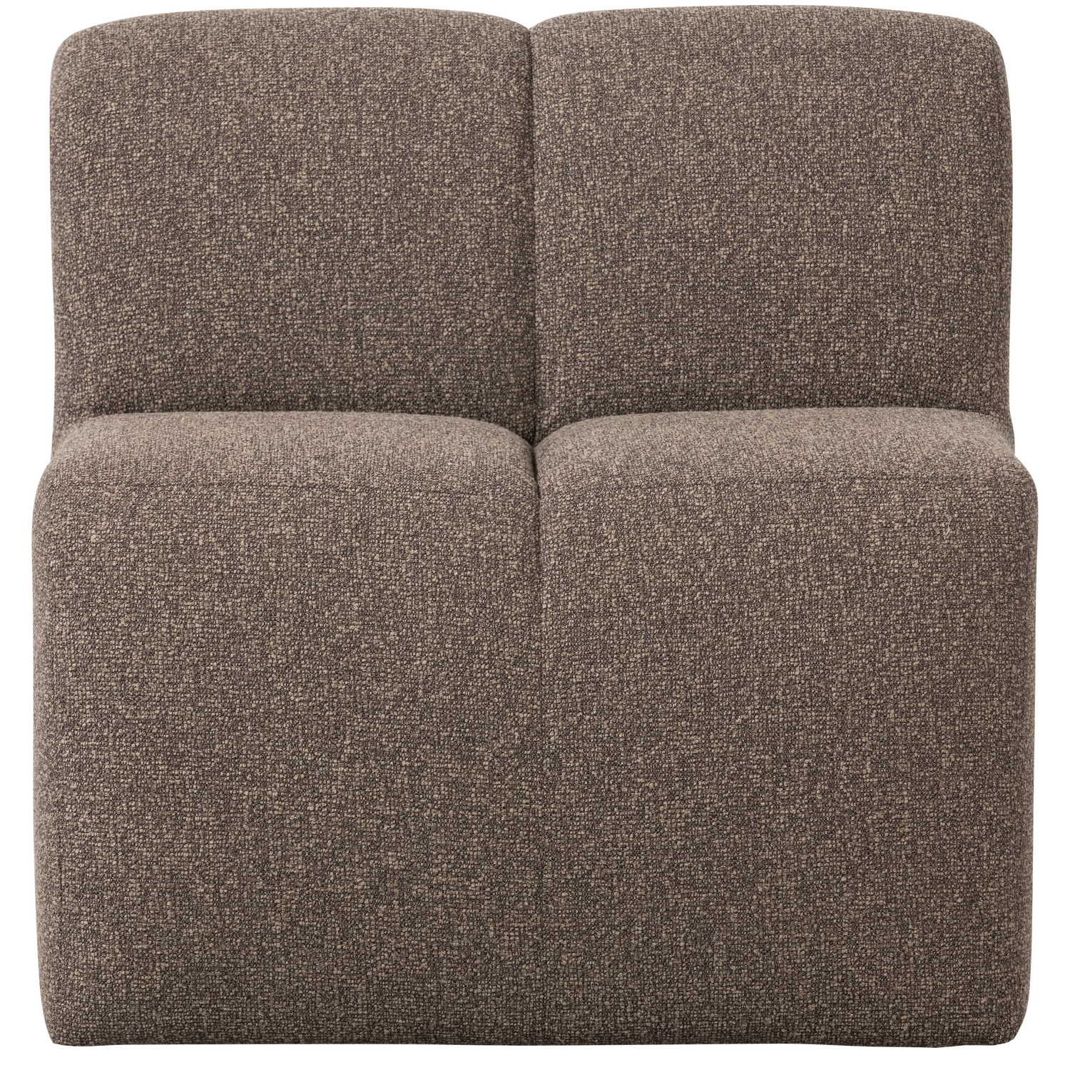 Fotel / moduł MOJO BENCH brązowy melanż boucle – tkanina bouclé