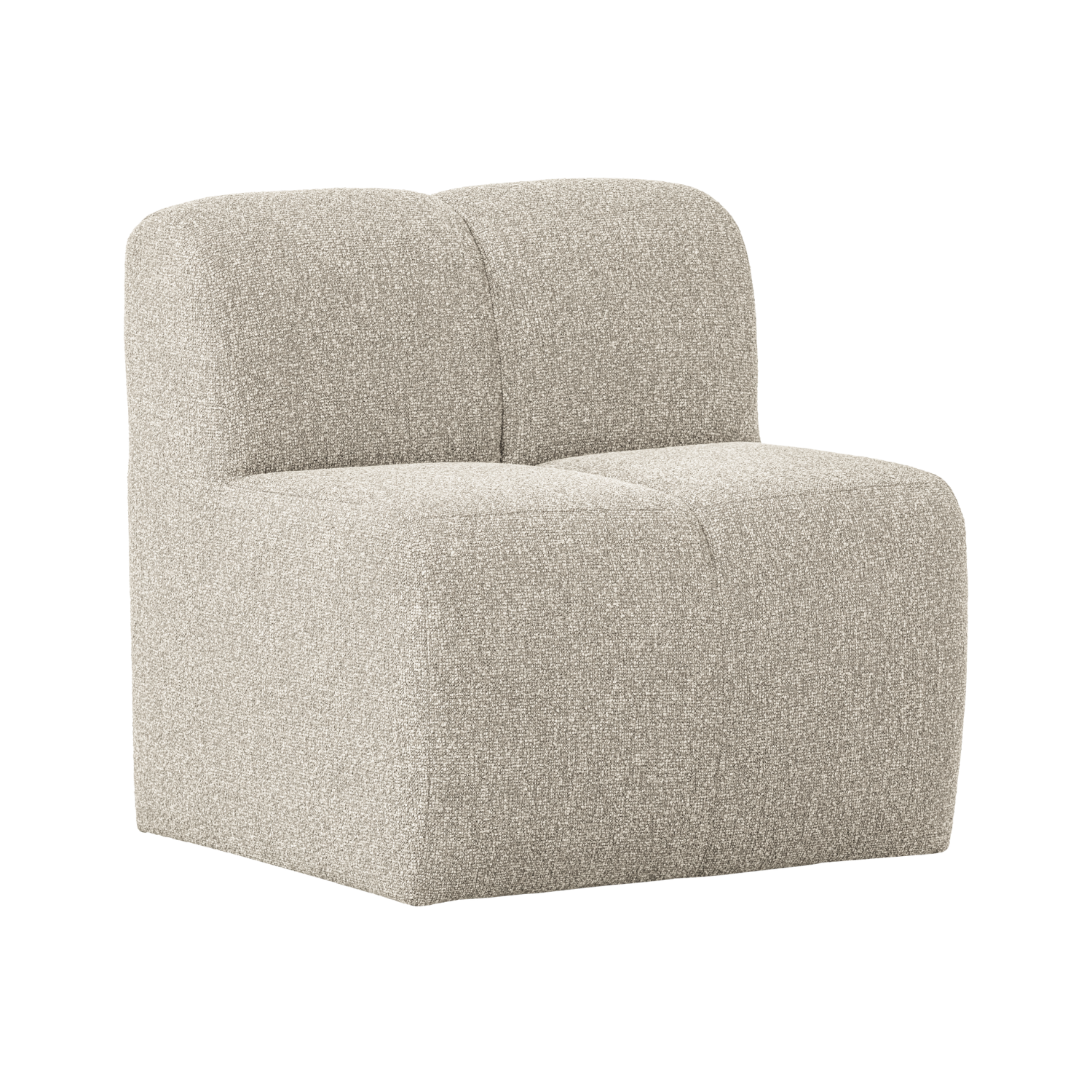 Fotel / moduł MOJO BENCH beżowy melanż boucle – Woood