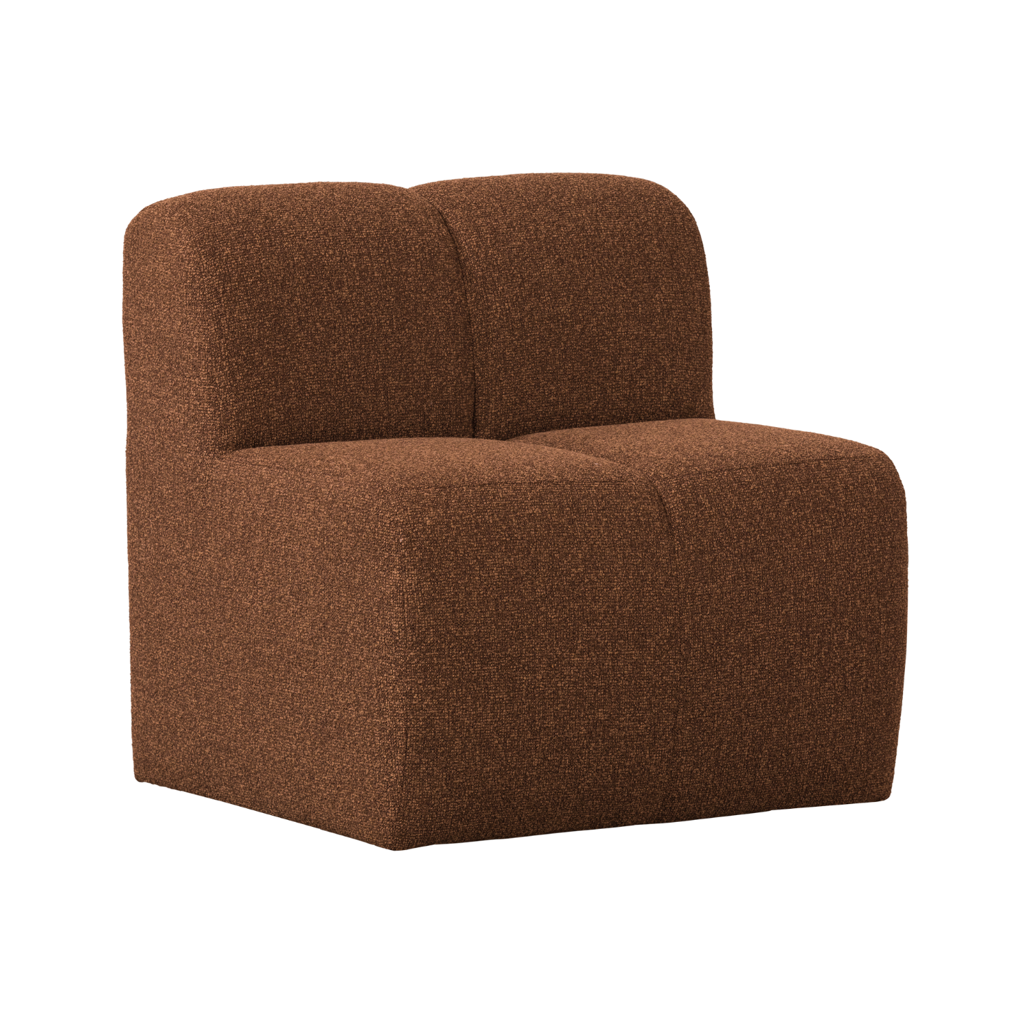 Fotel / moduł MOJO BENCH rdzawy brązowy melanż boucle – Woood