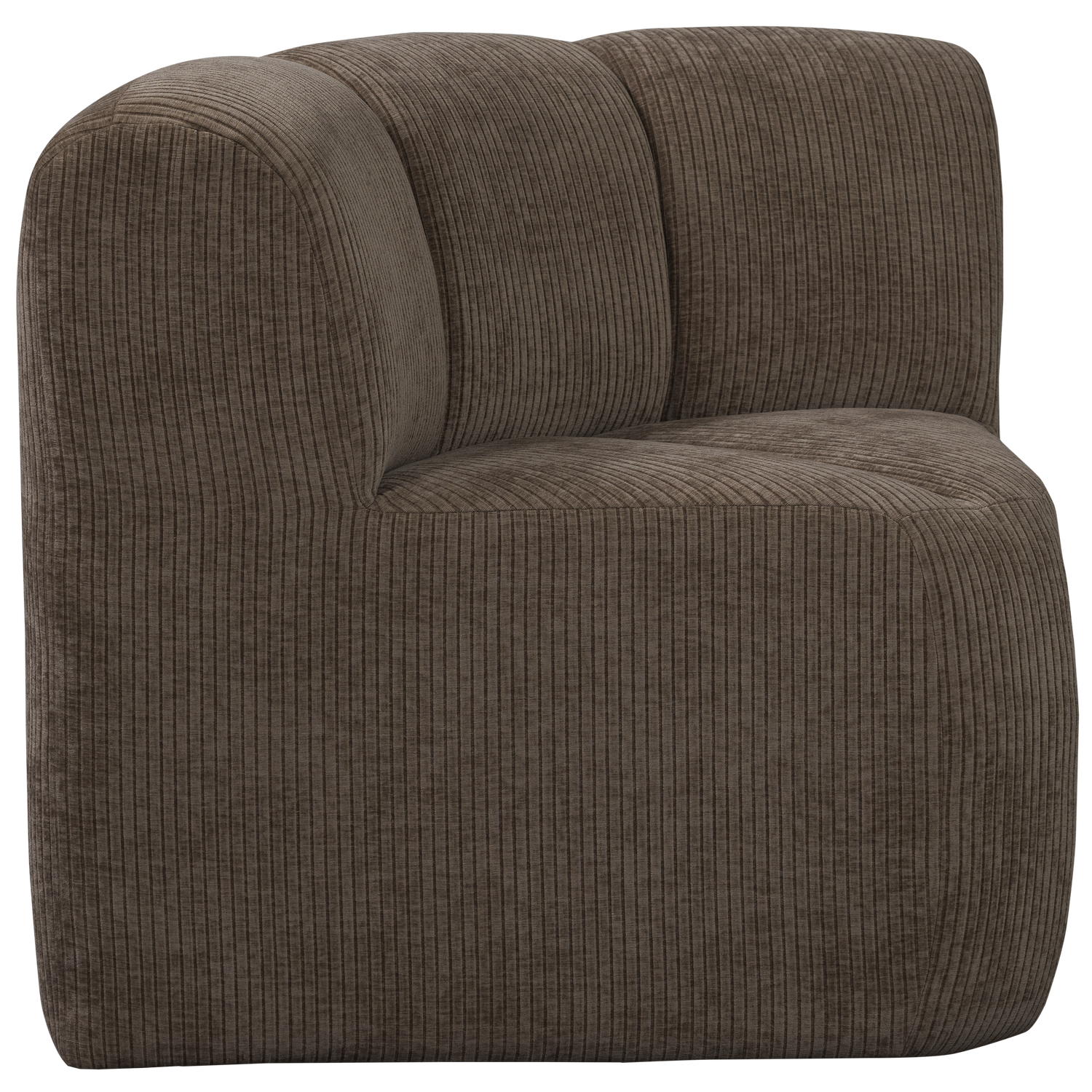 Sofa modułowa MOJO BENCH - element narożny brązowy sztruks – Woood