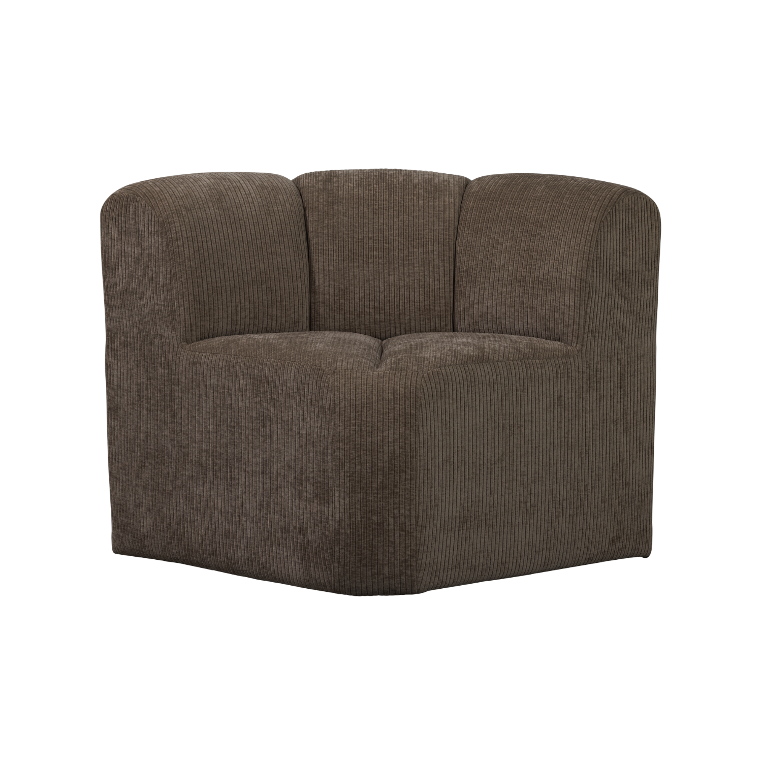 Sofa modułowa MOJO BENCH - element narożny brązowy sztruks – Woood