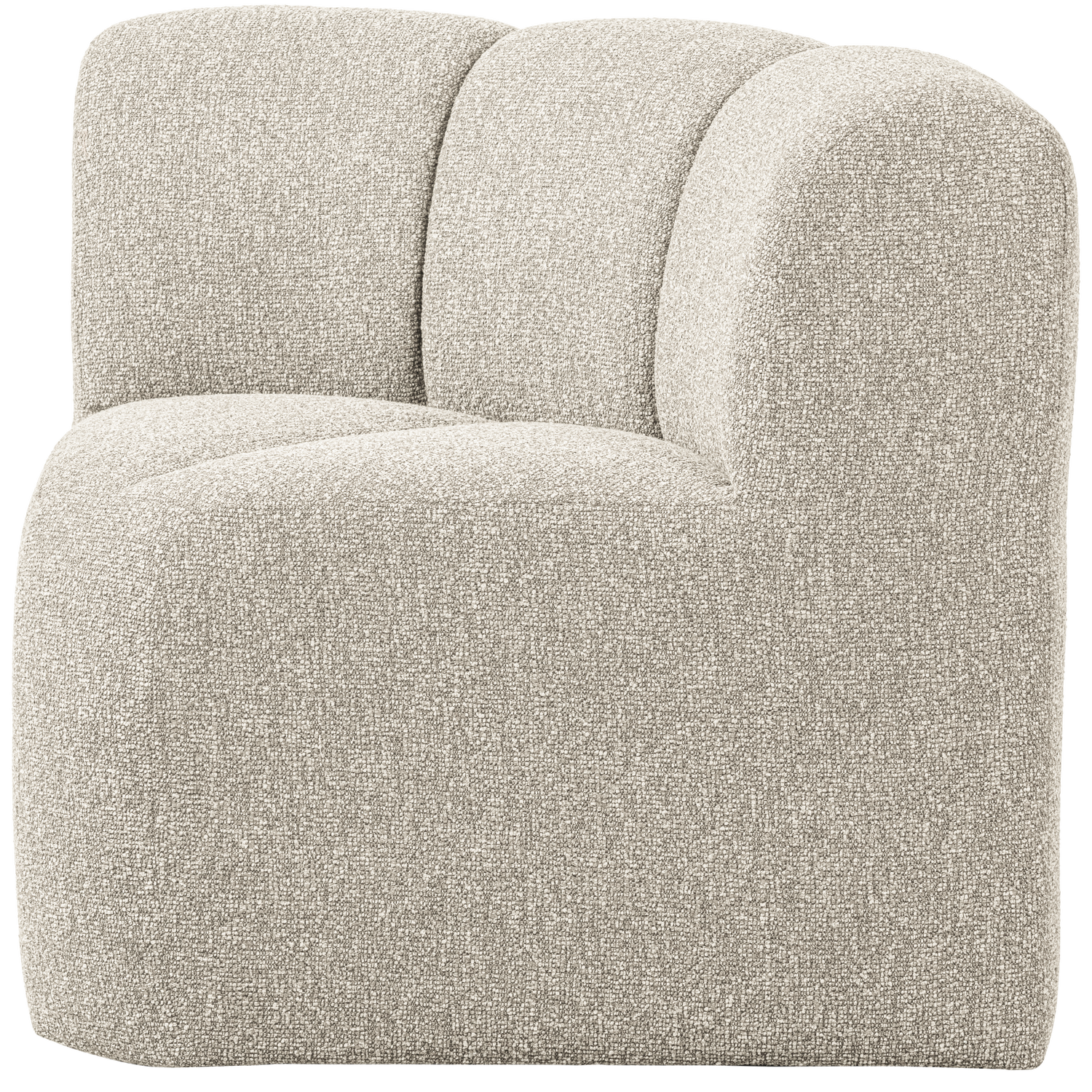 Sofa modułowa MOJO BENCH - element narożny beżowy melanż boucle – Woood