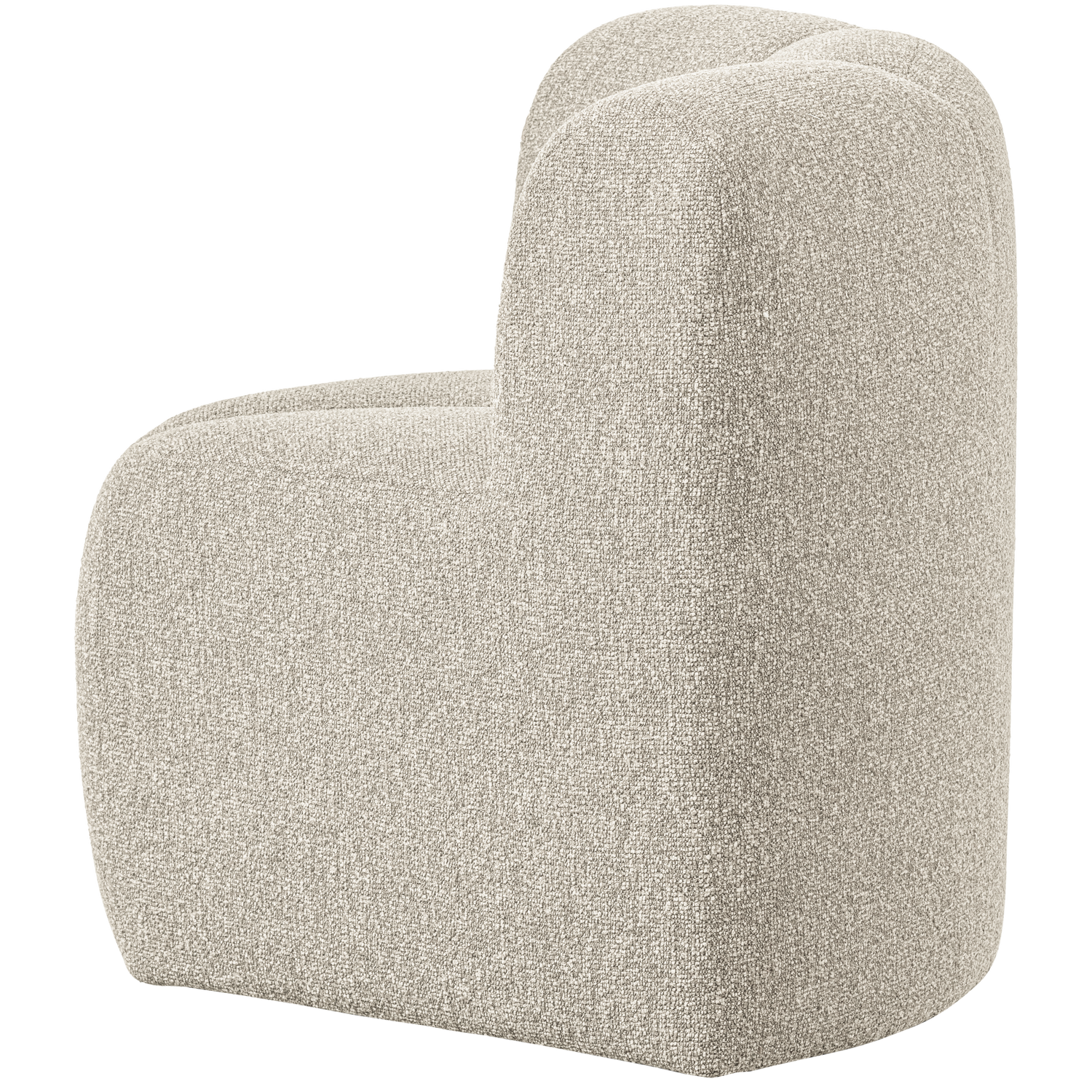 Sofa modułowa MOJO BENCH - element narożny beżowy melanż boucle – Woood