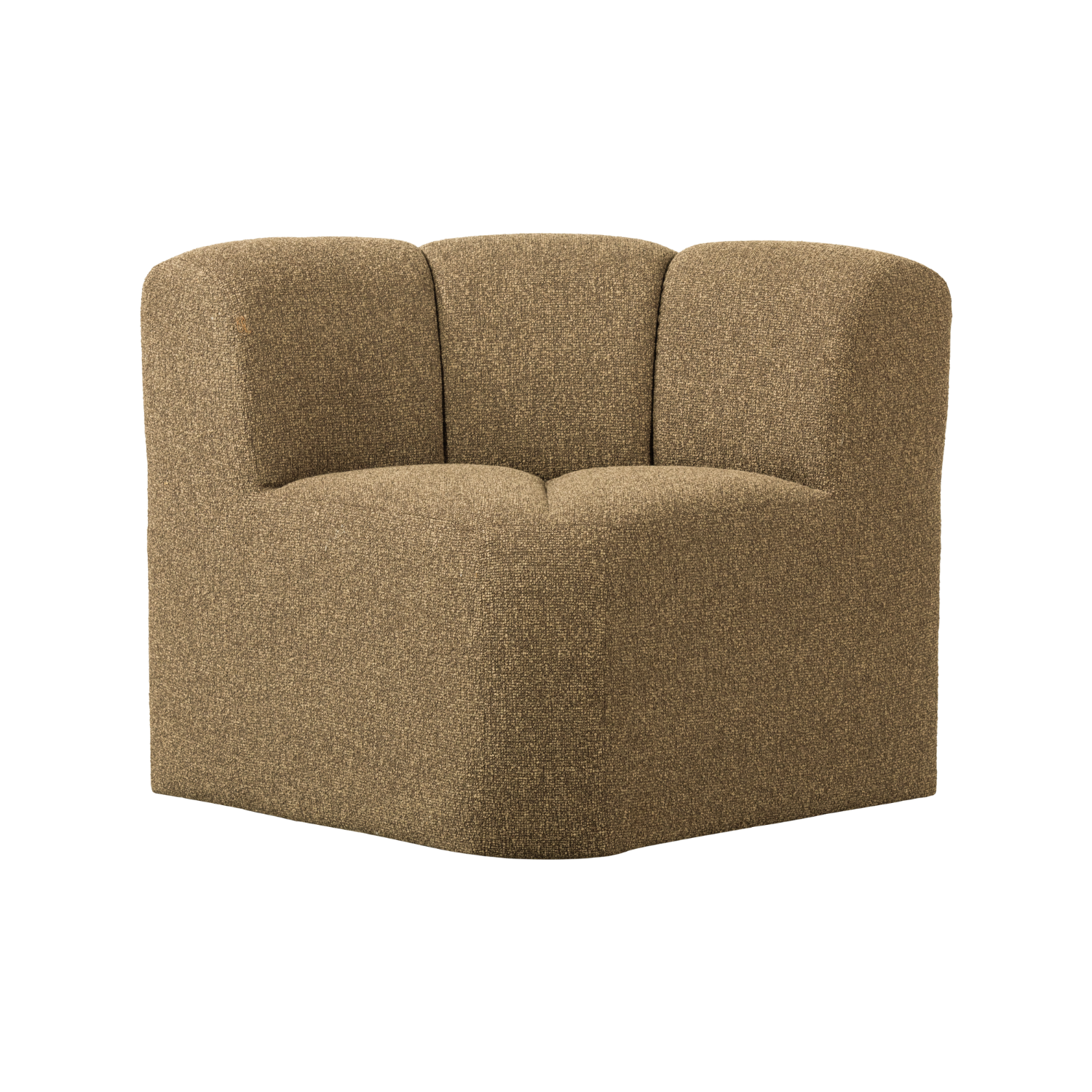 Sofa modułowa MOJO BENCH - element narożny miodowy melanż boucle – Woood