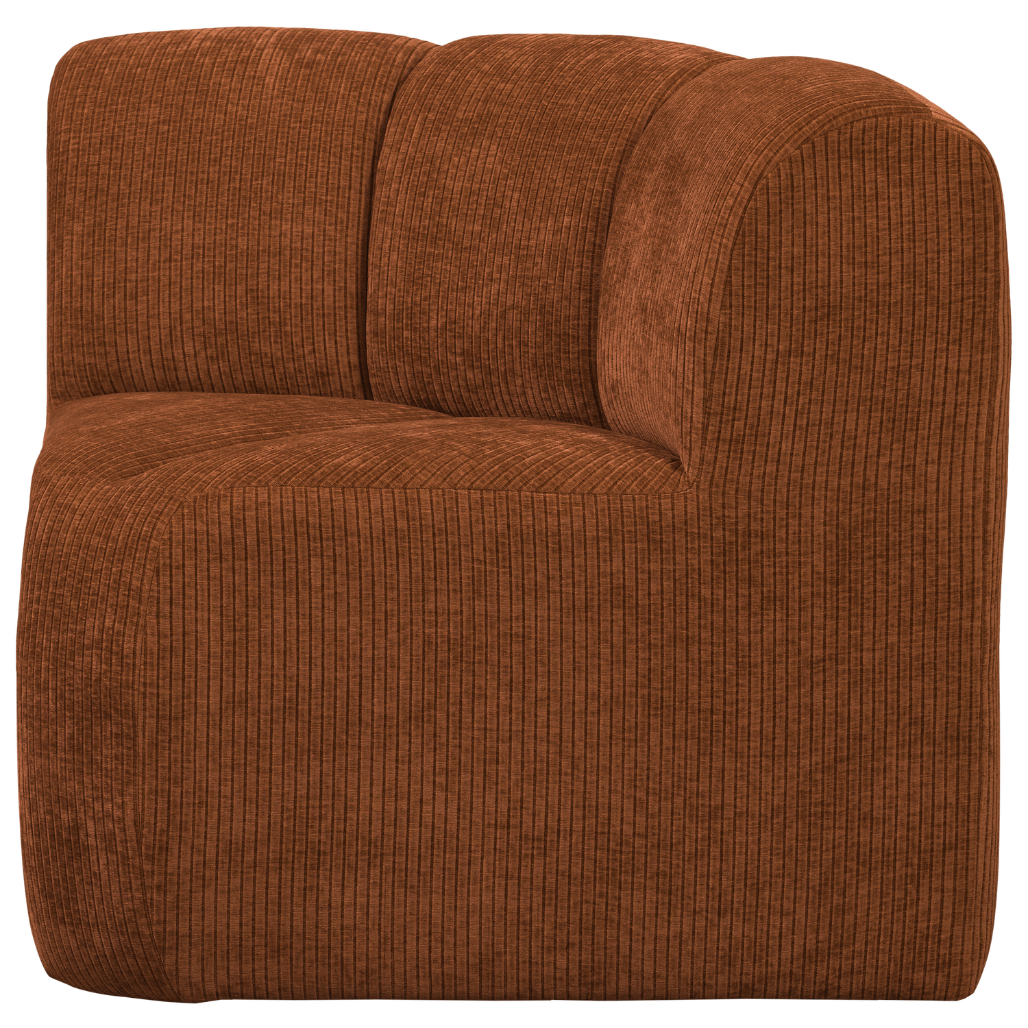 Sofa modułowa MOJO BENCH - element narożny rdzawy brązowy sztruks – Woood