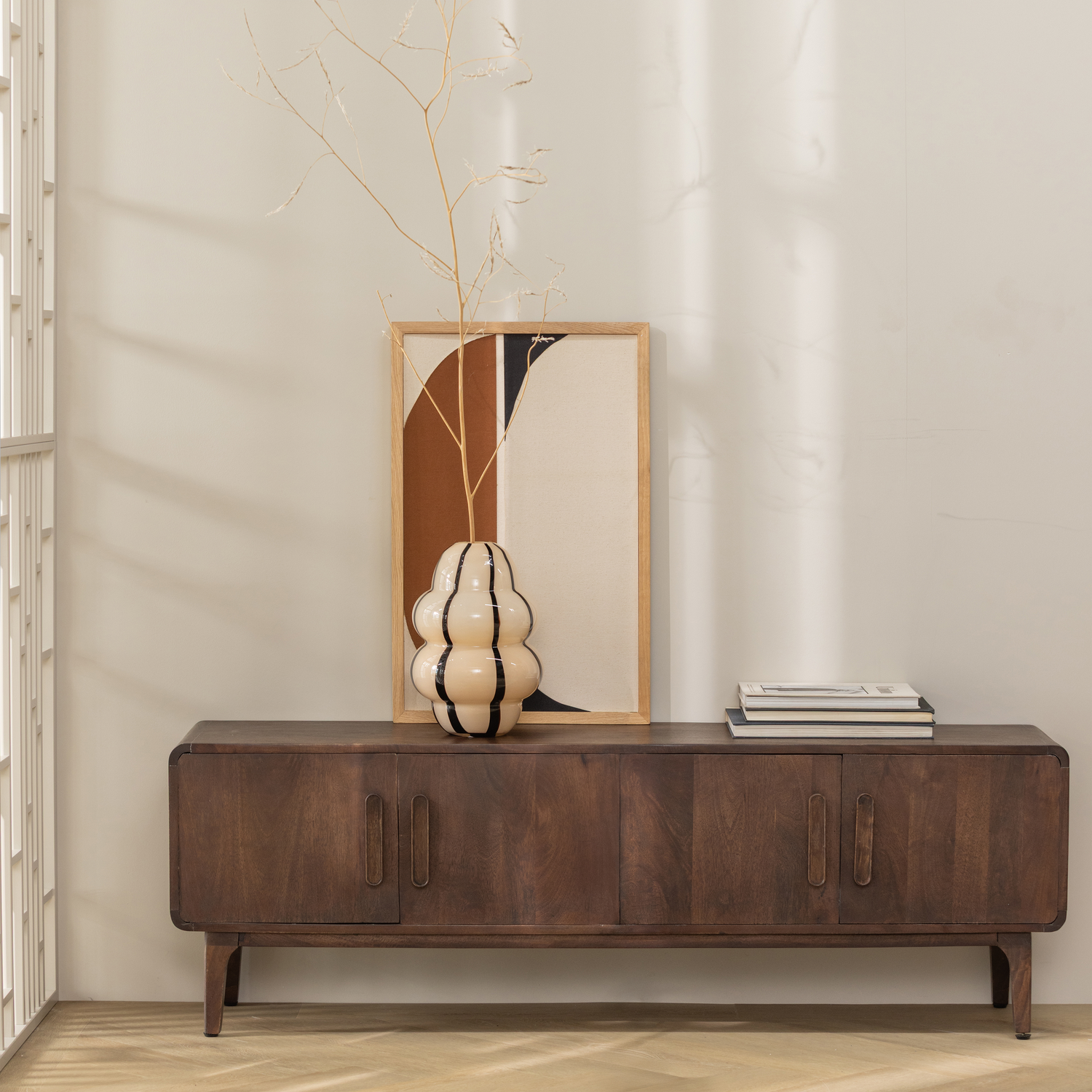 LIYA Mango Wood TV Stand