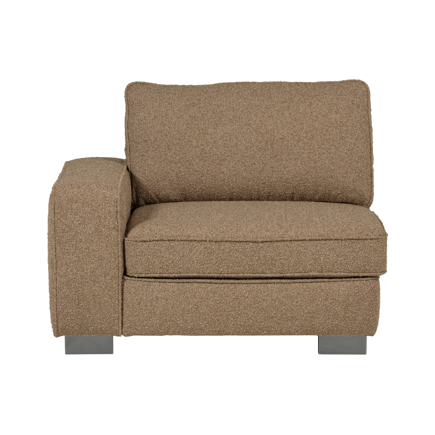 Sofa LAZY - moduł końcowy lewostronny brązowy bouclé – Woood