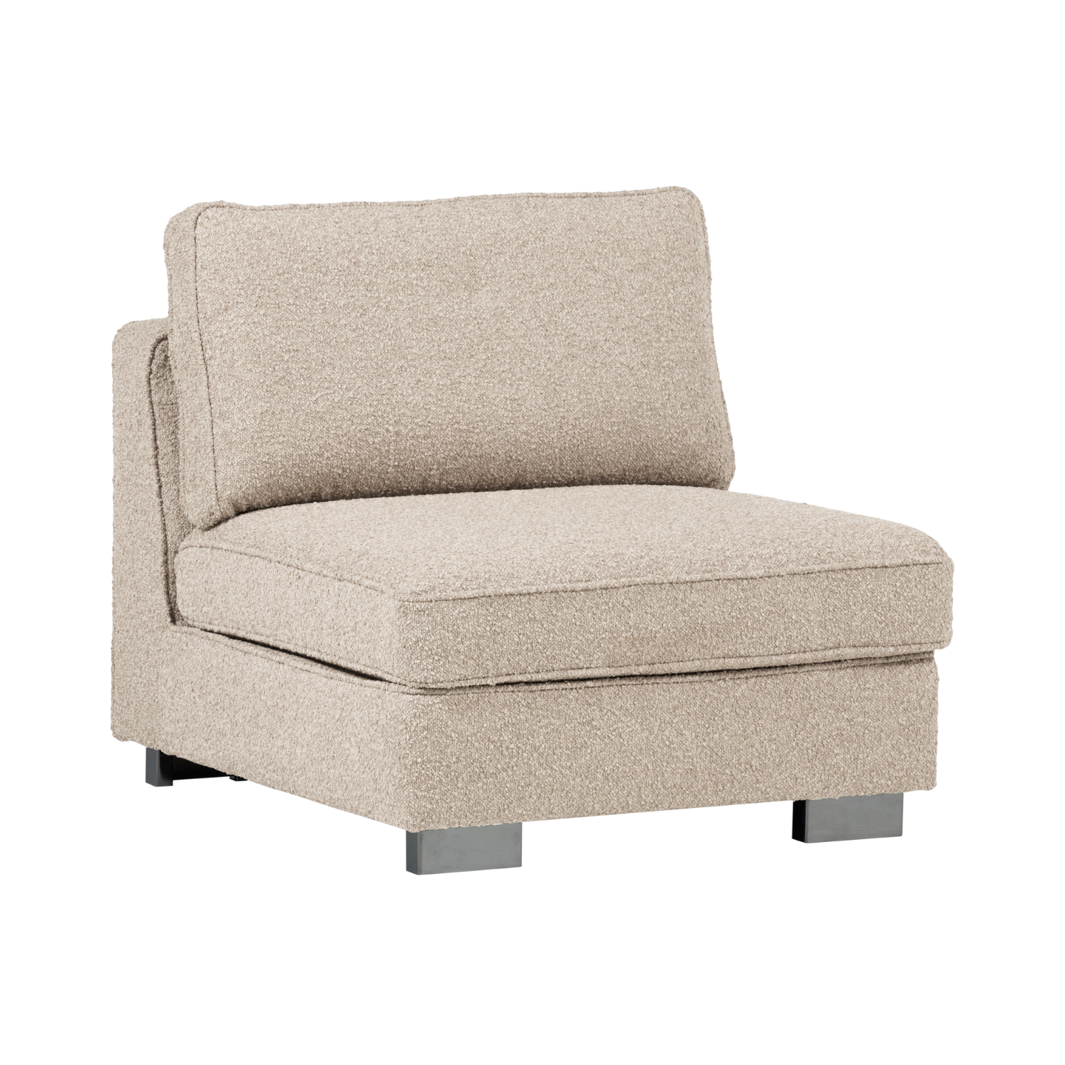 Sessel / Modul LAZY sandfarbener Bouclé