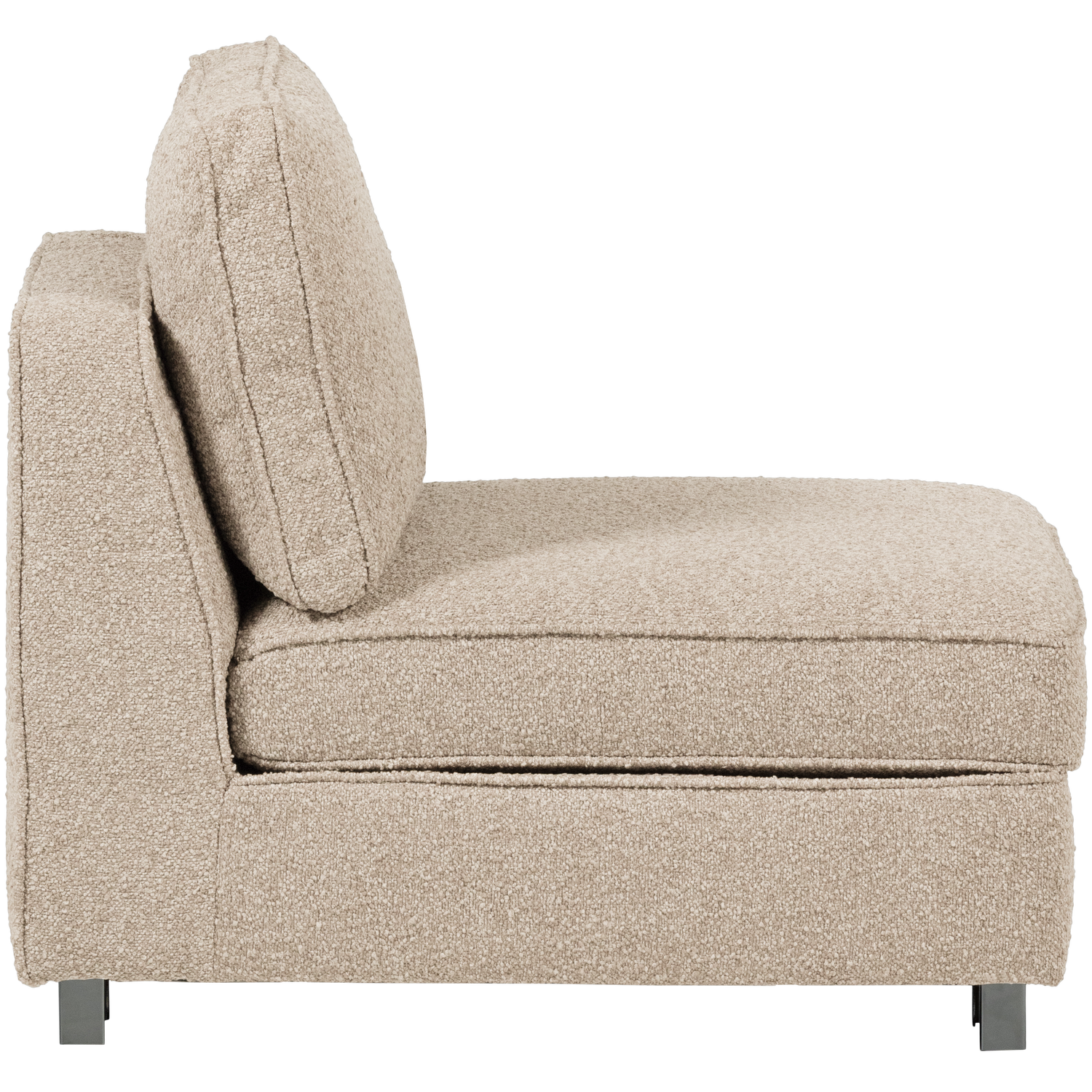 Sessel / Modul LAZY sandfarbener Bouclé