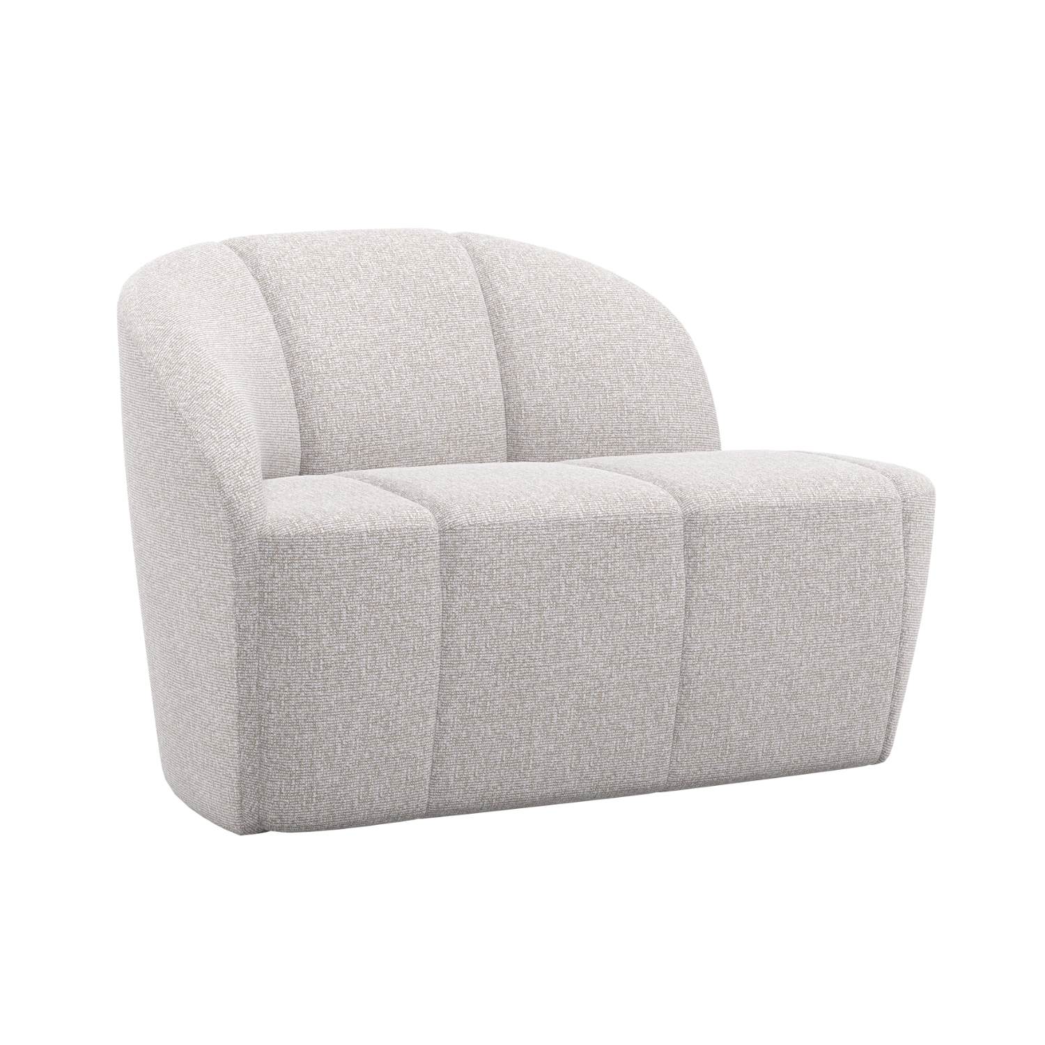Sofa linksseitig 2-sitzig MOJO ecru Melange Boucle