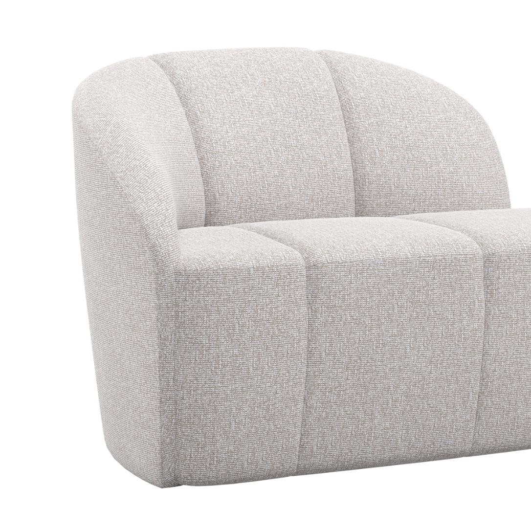 Sofa linksseitig 2-sitzig MOJO ecru Melange Boucle