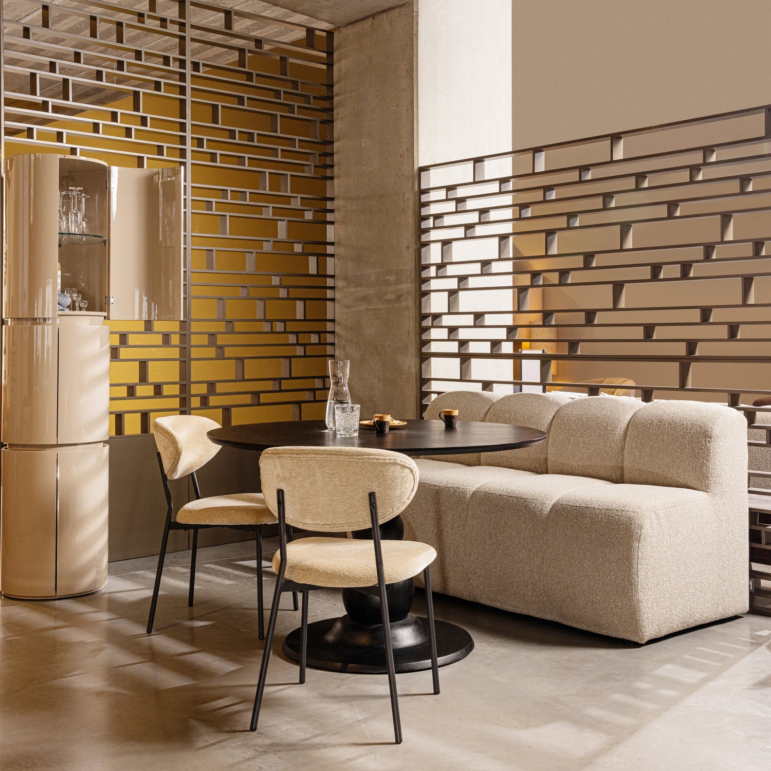 Stuhl KJELD beige Chenille