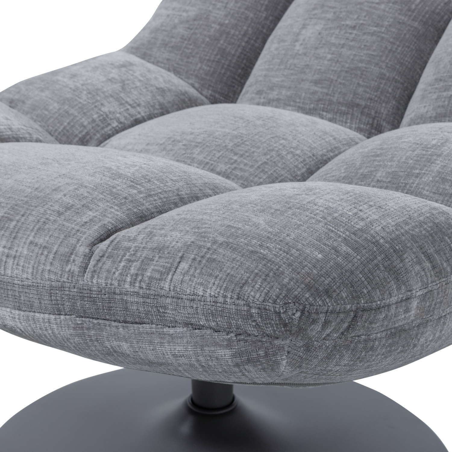 ELVI Light Gray Swivel Armchair
