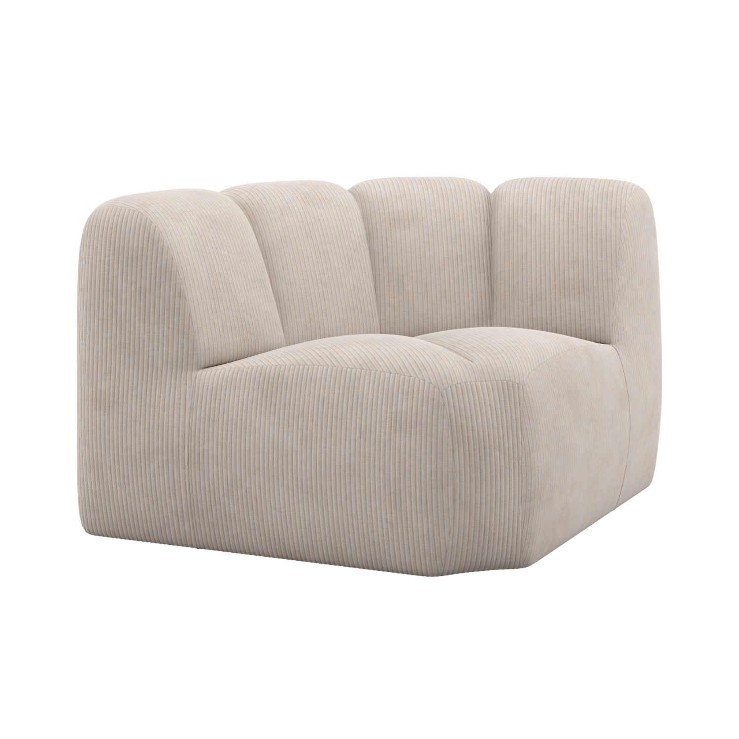 Sofa modułowa MOJO - element narożny ecru sztruks – Woood