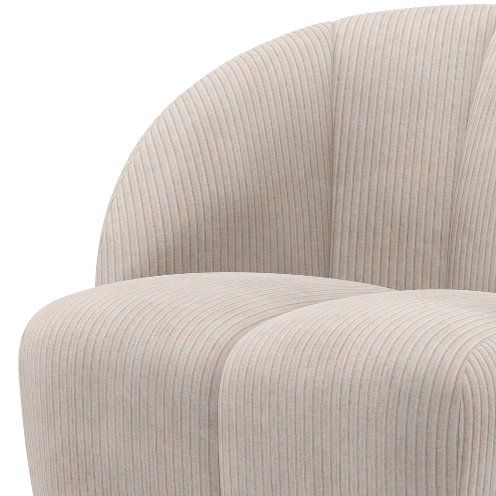 Fotel obrotowy MOJO ecru sztruks – Woood
