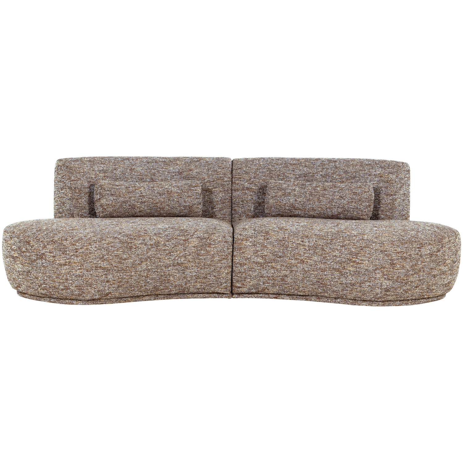 Sofa półokrągła 4-osobowa BATAVIER jasnobrązowy melanż – Woood