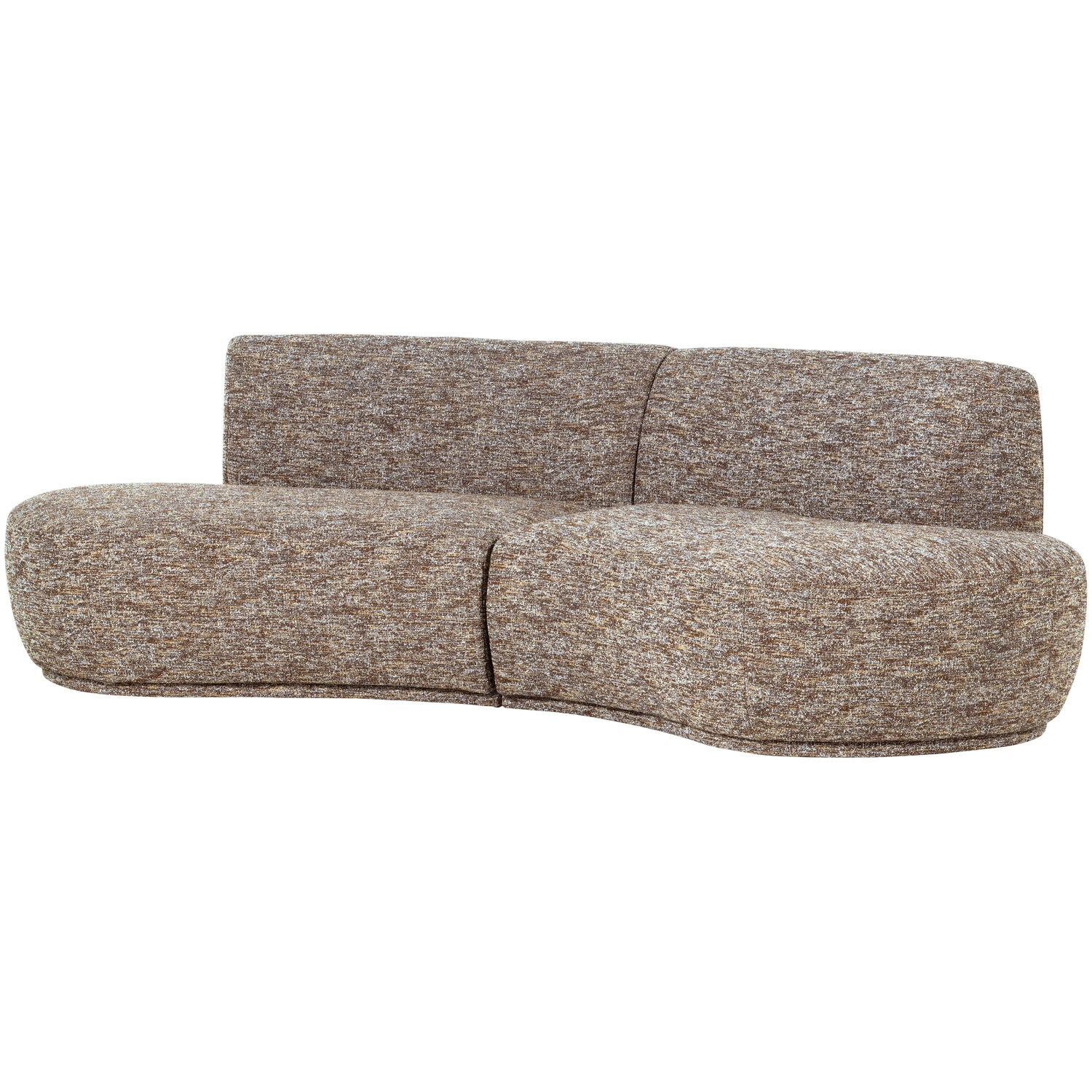 Sofa półokrągła 4-osobowa BATAVIER jasnobrązowy melanż – Woood