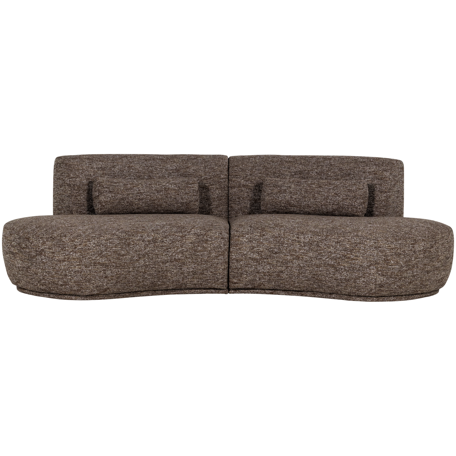 Sofa półokrągła 4-osobowa BATAVIER brązowy melanż – Woood
