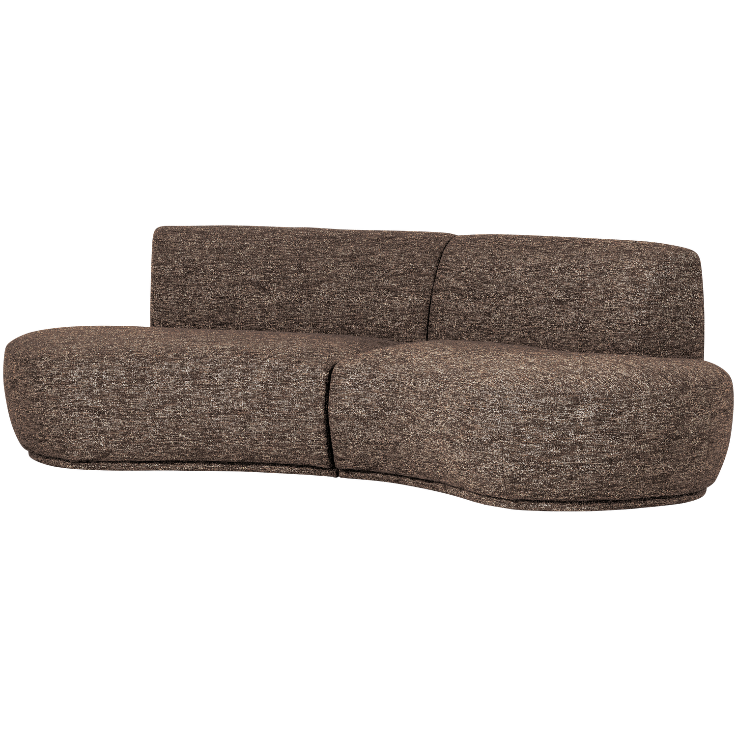 Sofa półokrągła 4-osobowa BATAVIER brązowy melanż – Woood