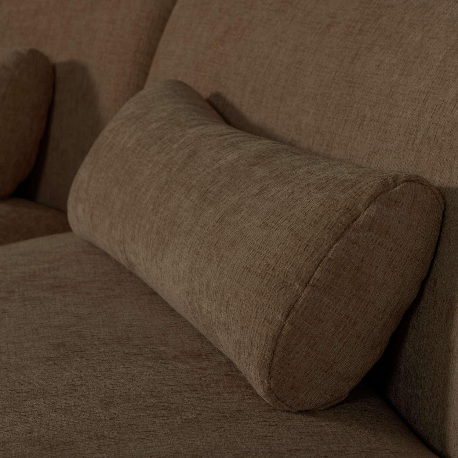 Sofa półokrągła 4-osobowa BATAVIER brązowy – Woood