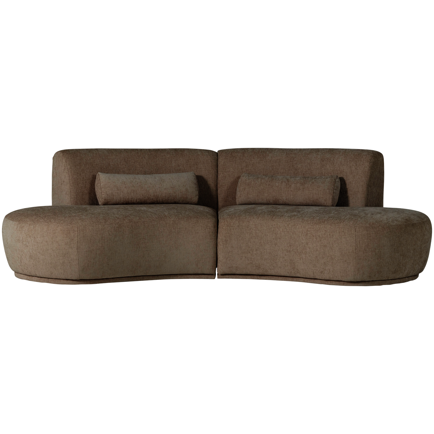 Sofa półokrągła 4-osobowa BATAVIER brązowy – Woood