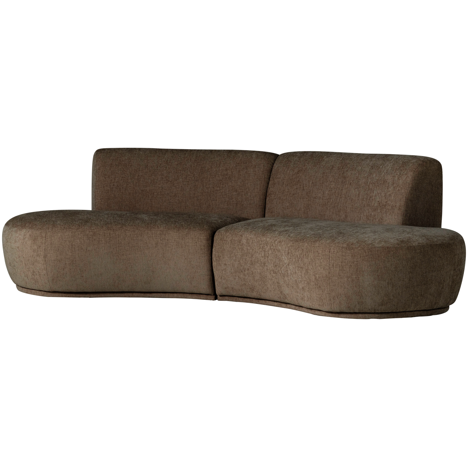 Sofa półokrągła 4-osobowa BATAVIER brązowy – Woood