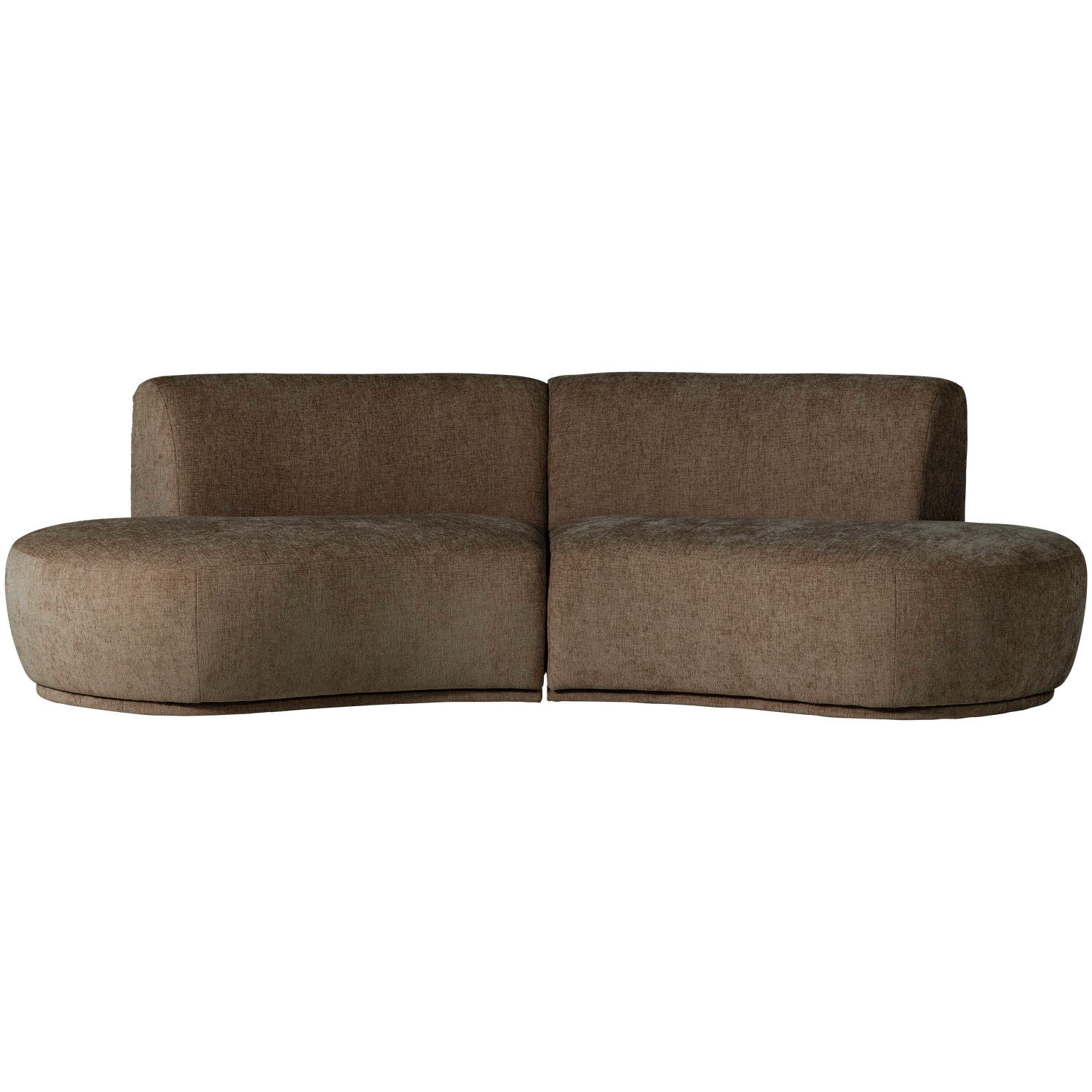 Sofa półokrągła 4-osobowa BATAVIER brązowy – Woood