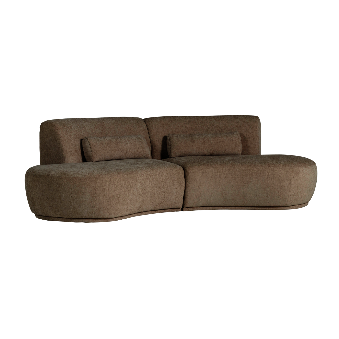 Sofa półokrągła 4-osobowa BATAVIER brązowy – Woood