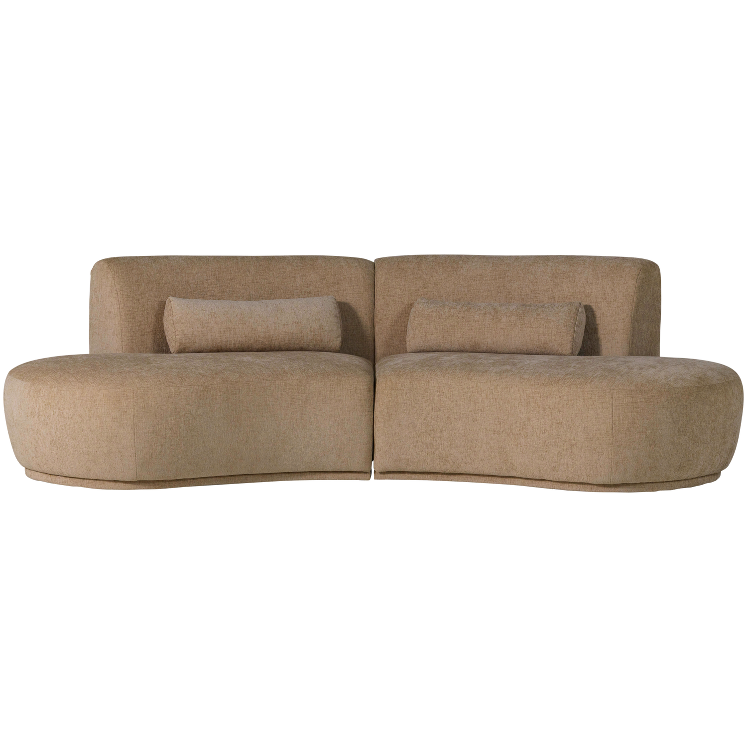 Sofa półokrągła 4-osobowa BATAVIER jasnobrązowy – Woood