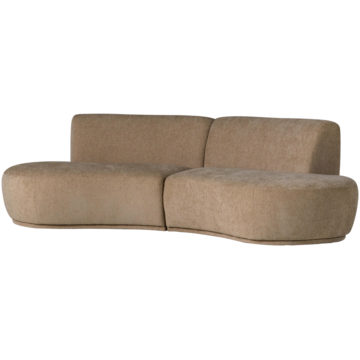 Sofa półokrągła 4-osobowa BATAVIER jasnobrązowy – Woood