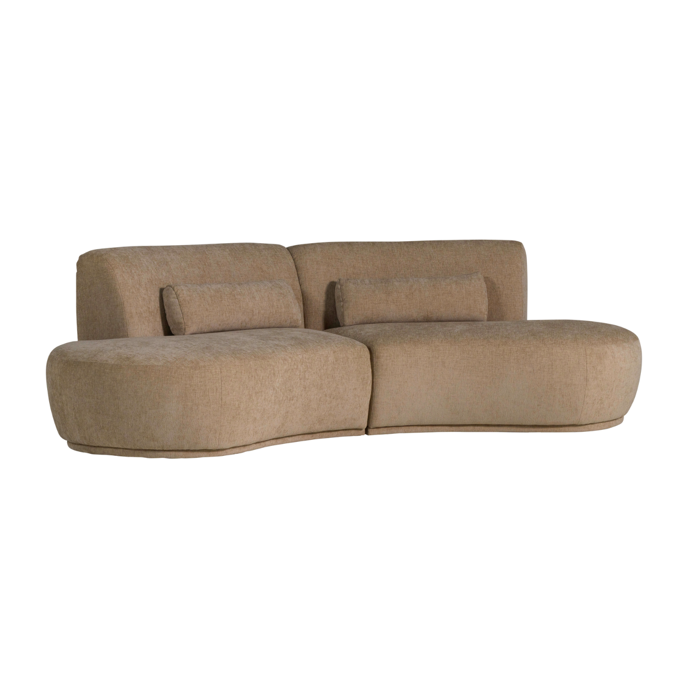 Sofa półokrągła 4-osobowa BATAVIER jasnobrązowy – Woood