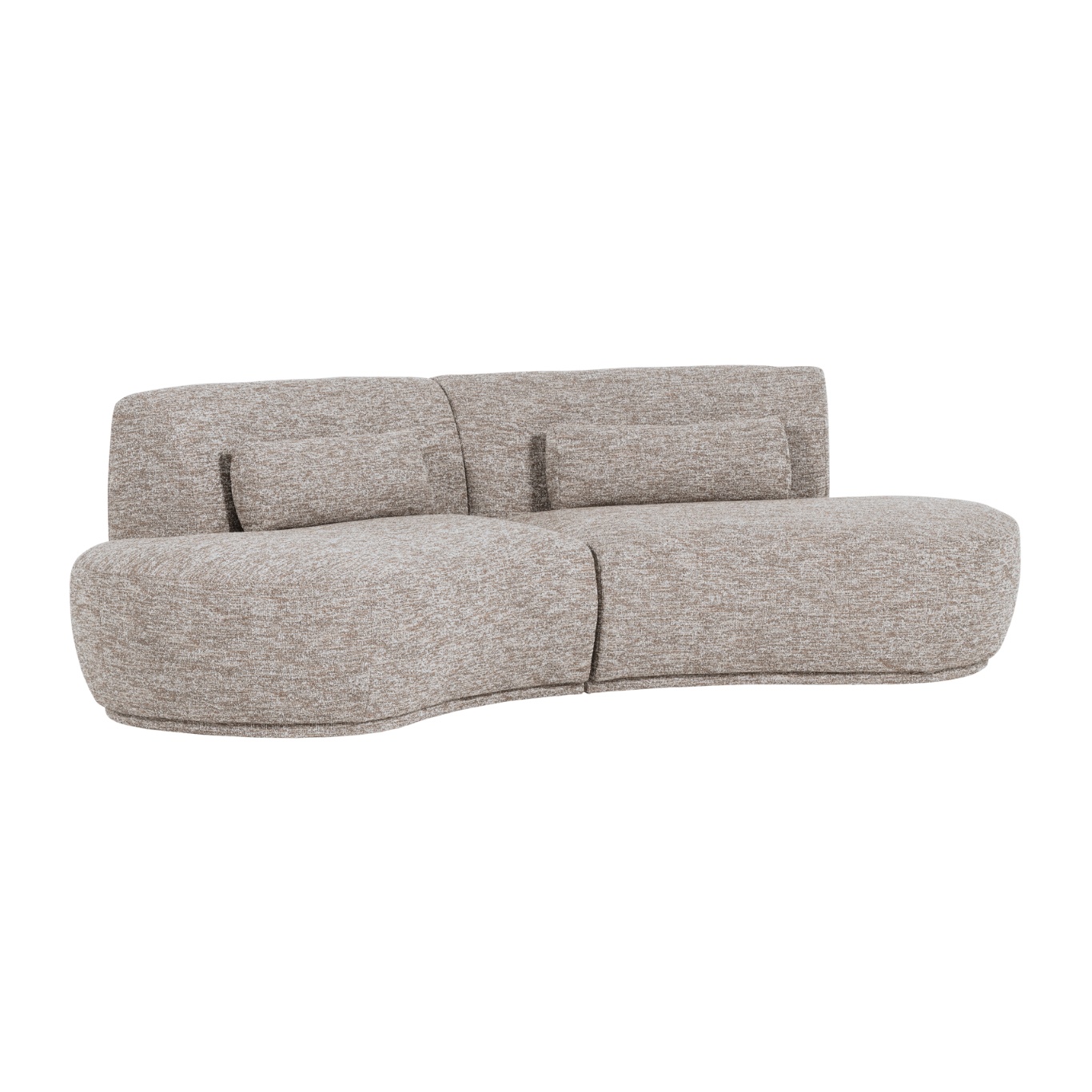 Sofa półokrągła 4-osobowa BATAVIER piaskowy melanż – Woood