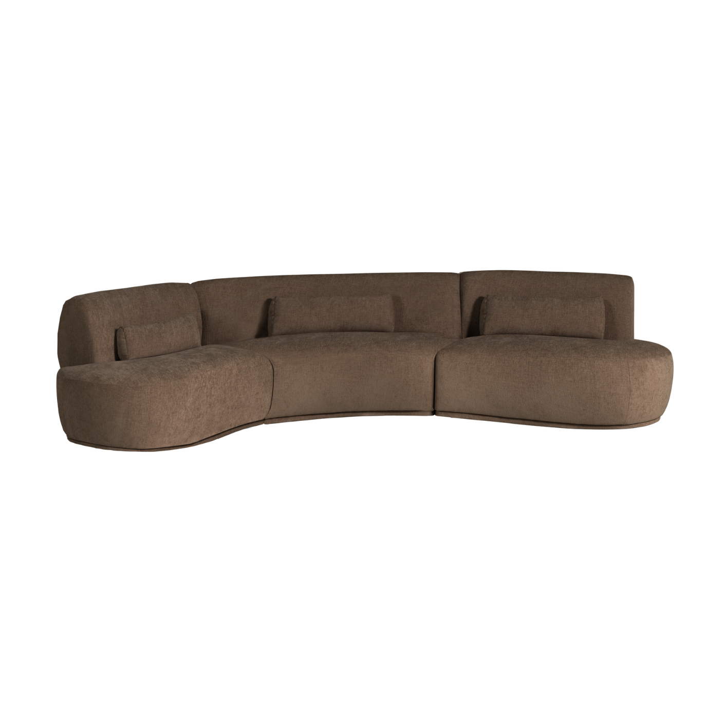 Sofa półokrągła 6-osobowa BATAVIER brązowy – Woood